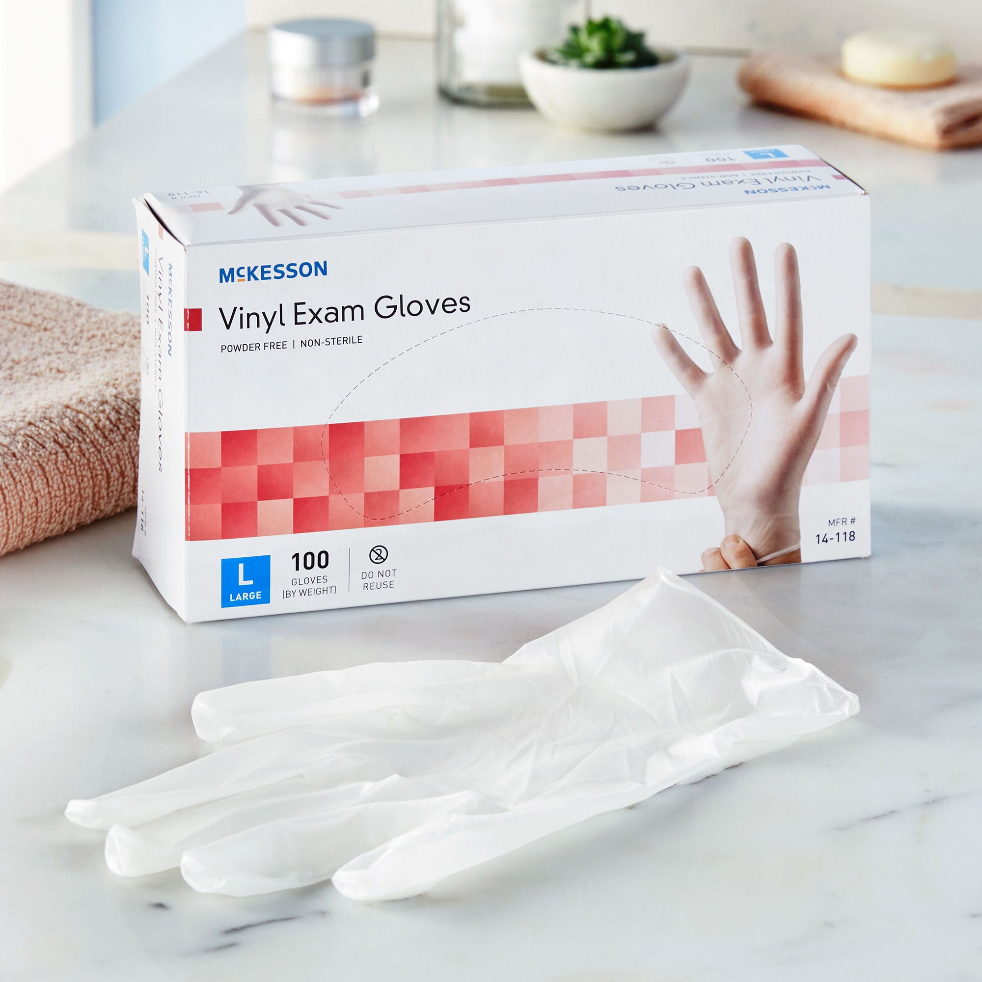 McKesson Brand - 14-118 McKesson Vinyl Exam Glove