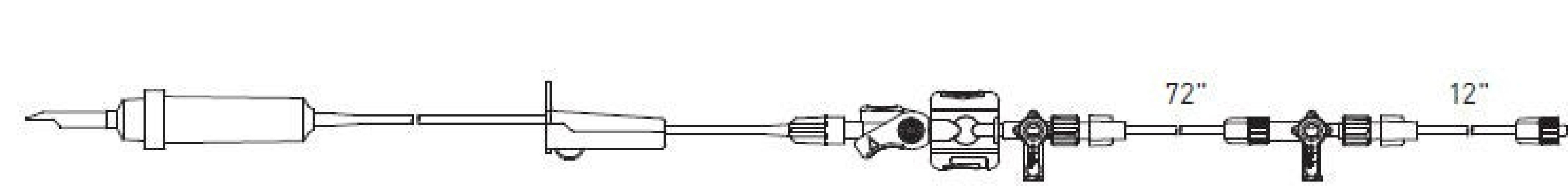 ICU Medical FKA Smiths Medical - MX9605A Pressure Monitoring Kit Logical® 84 Inch L, Single Line
