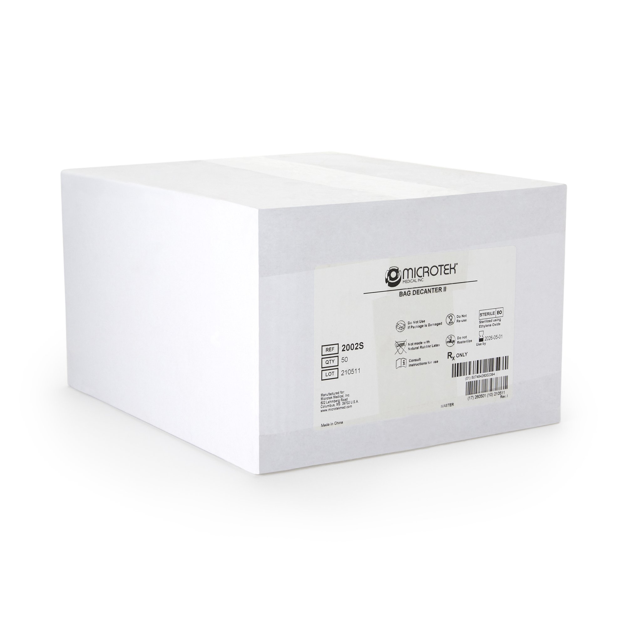 Medline 2002S - MediPlast® Bag Decanter - 1/Each, 50/Case