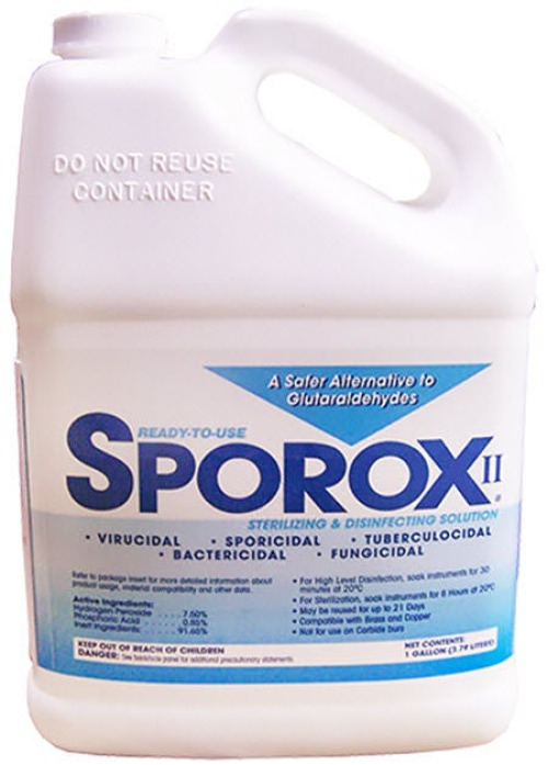 DS Healthcare - 75156 Hydrogen Peroxide High-Level Disinfectant Sporox® II RTU Liquid 1 gal. Jug Reusable