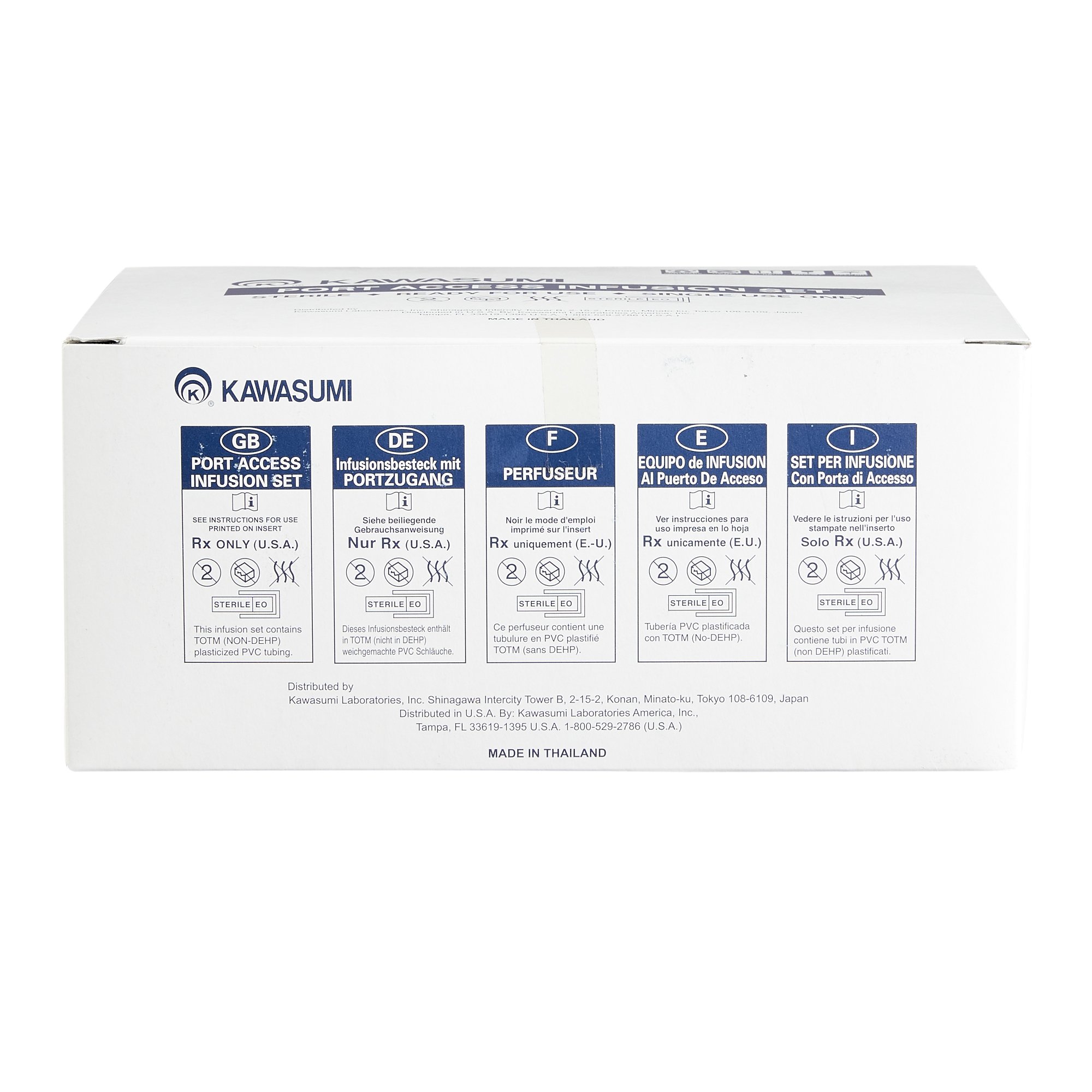 Kawasumi Laboratories PI01Y01 - Kawasumi Huber Infusion Set - 1/Each, 25/Box, 100/Case
