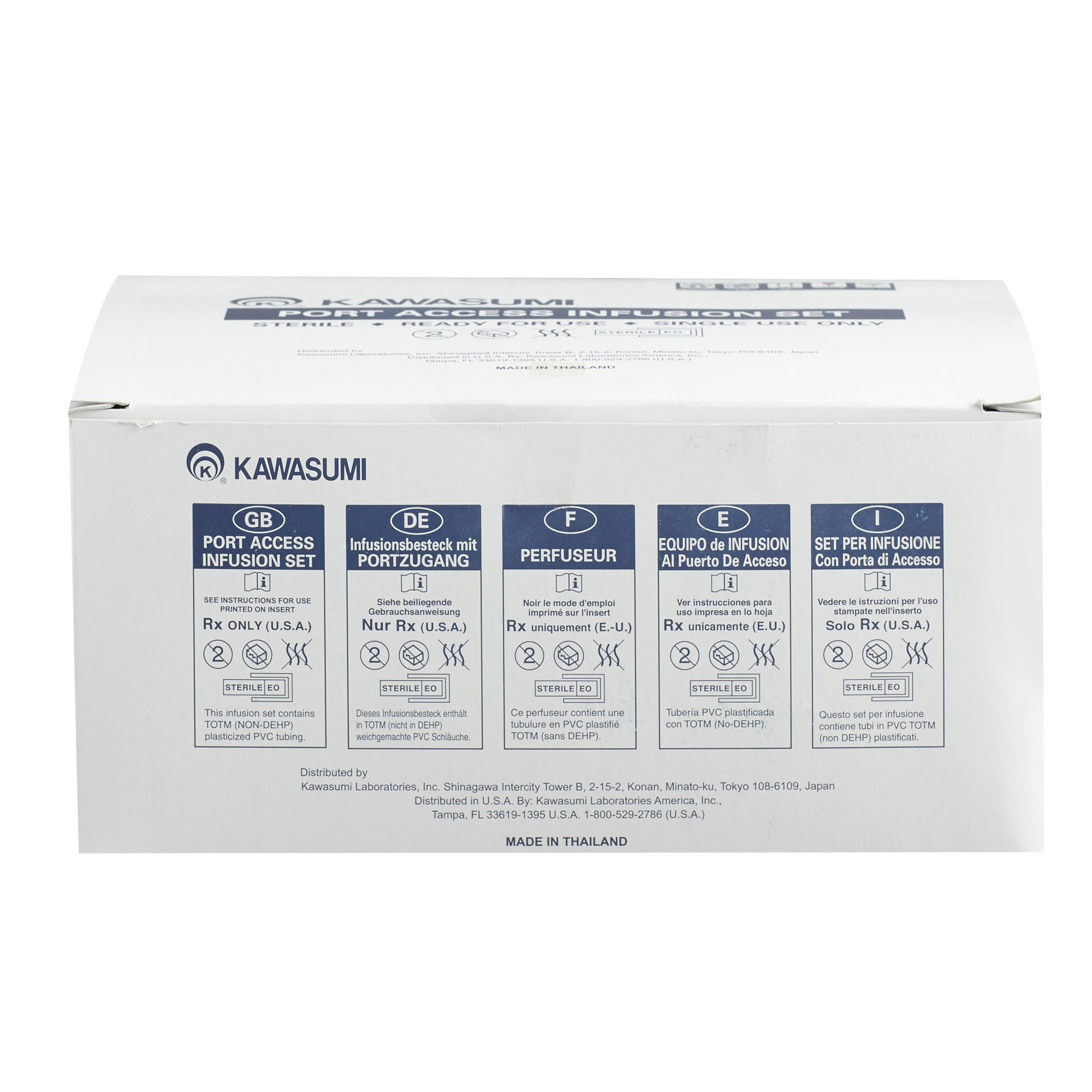 Kawasumi Laboratories - PI01Y20 Huber Infusion Set Kawasumi 22 Gauge 3/4 Inch 11 Inch Tubing Y-Site Port