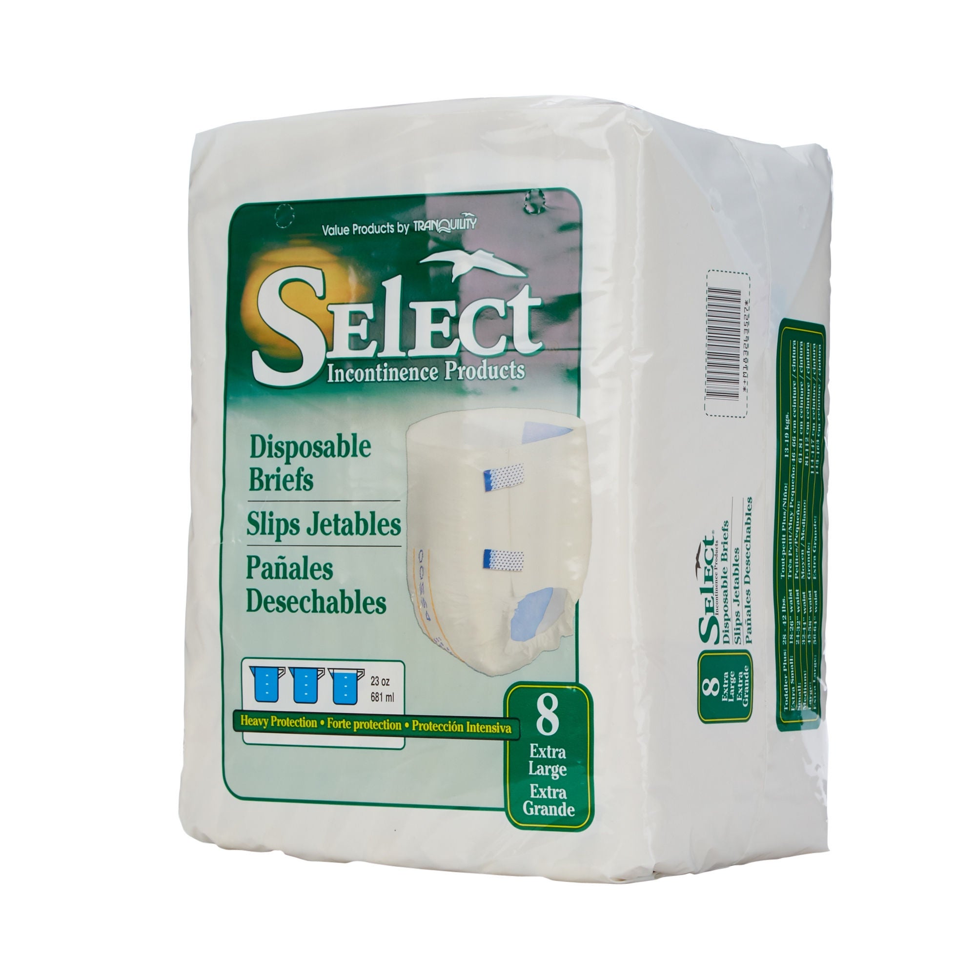 Principle Business Enterprises - 2635 Incontinence Brief Select® Adult X-Large Unisex Disposable Heavy Absorbency