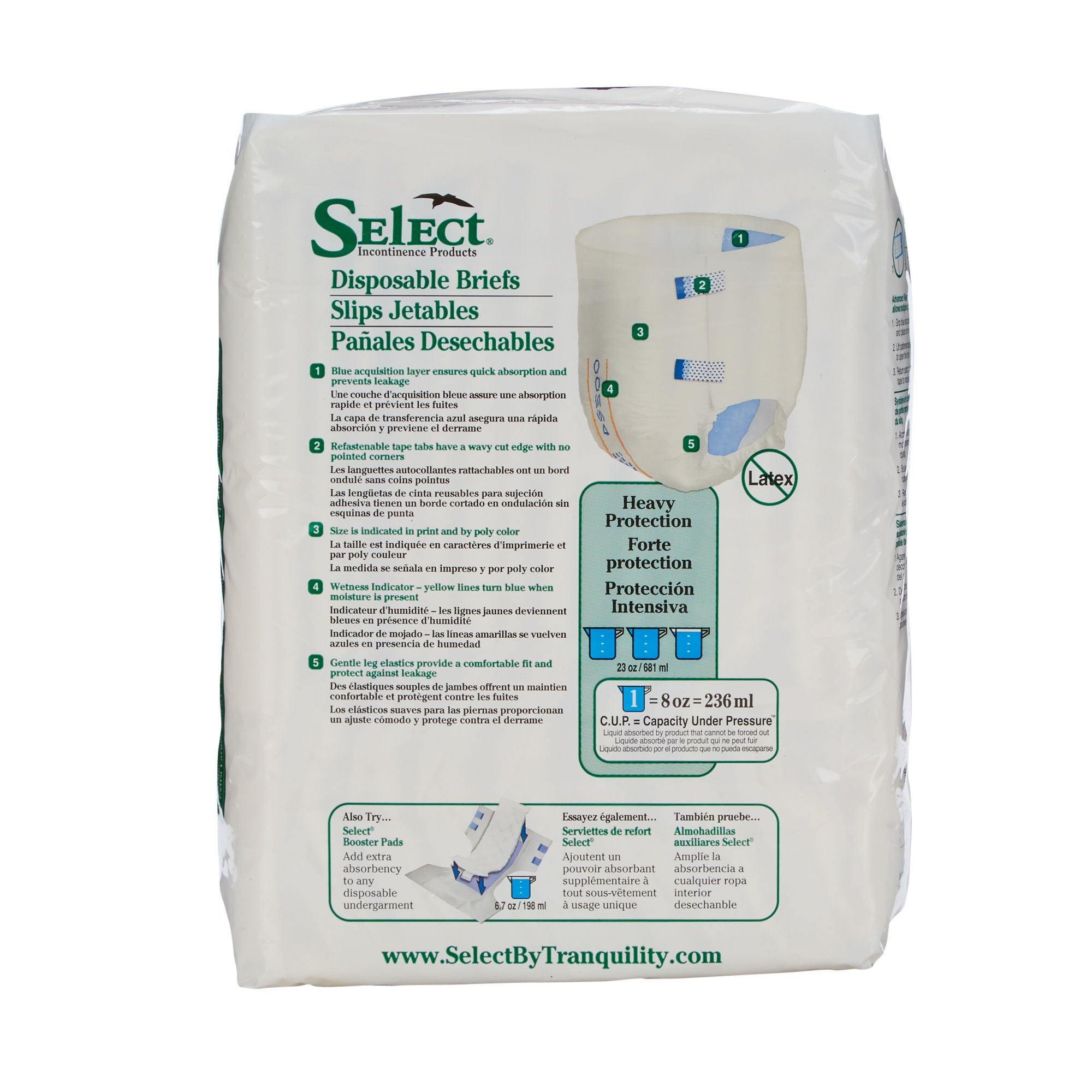 Principle Business Enterprises - 2635 Incontinence Brief Select® Adult X-Large Unisex Disposable Heavy Absorbency