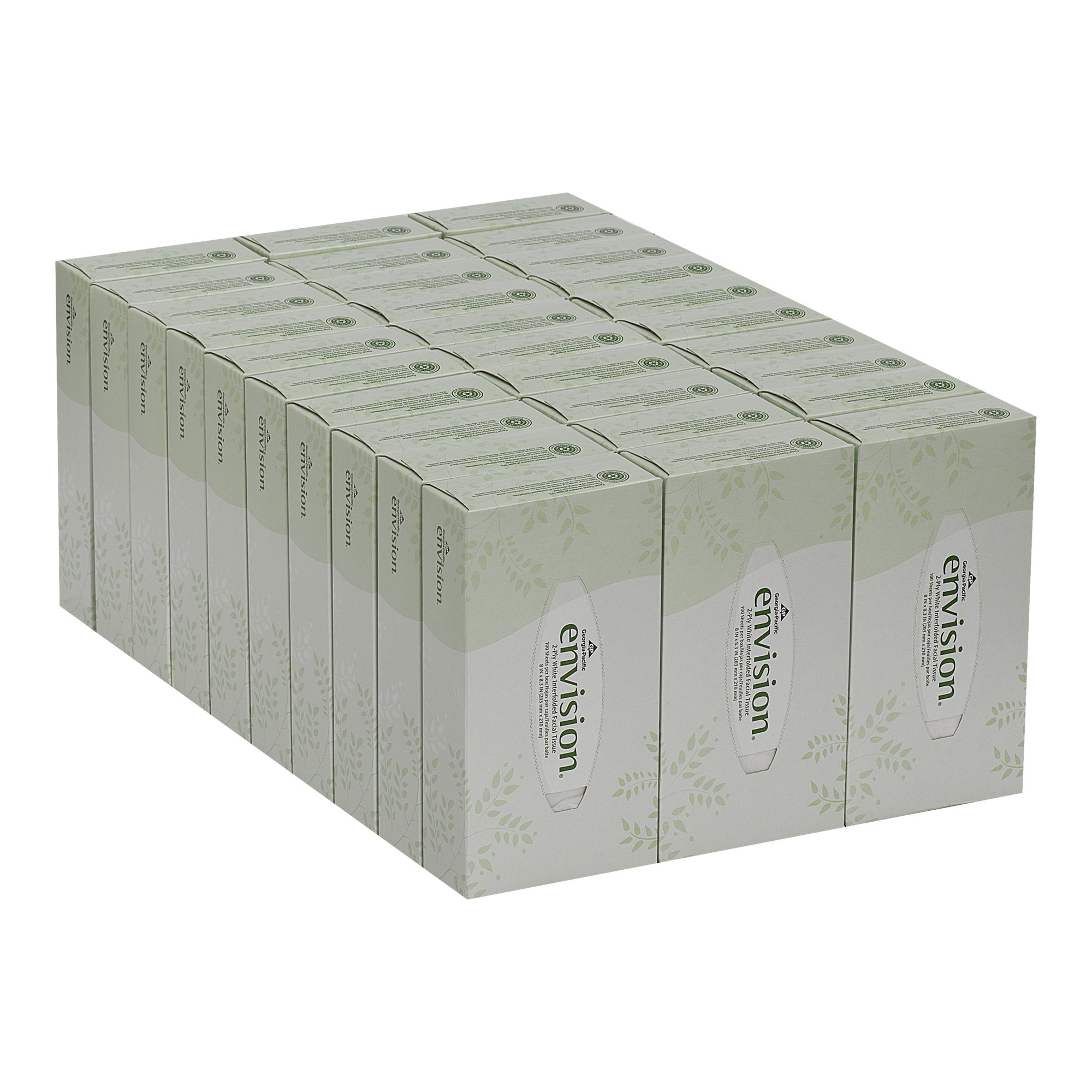 Georgia-Pacific Consumer Products LP - 47410 Envision Facial Tissue White 8 x 8.3 Inch