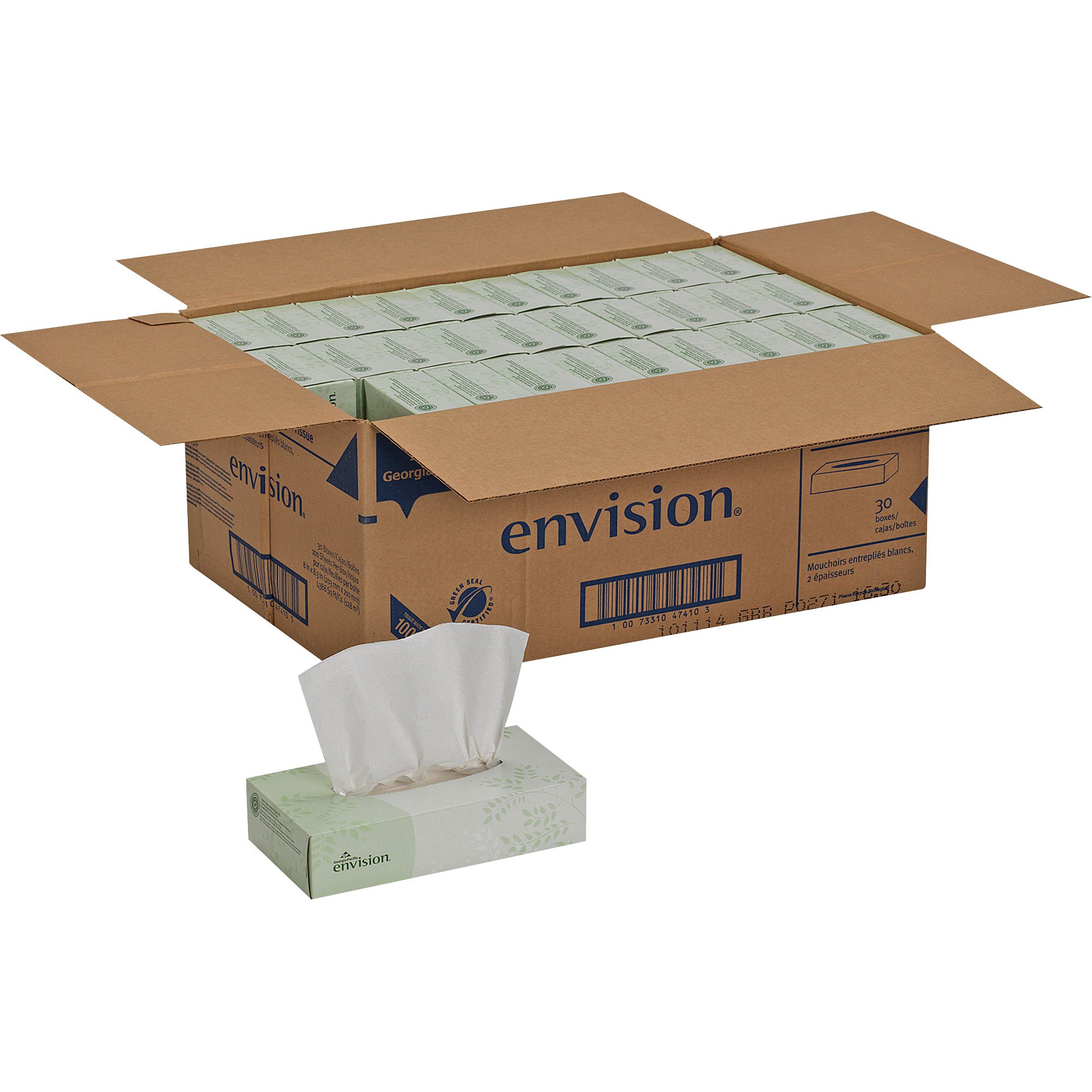 Georgia-Pacific Consumer Products LP - 47410 Envision Facial Tissue White 8 x 8.3 Inch