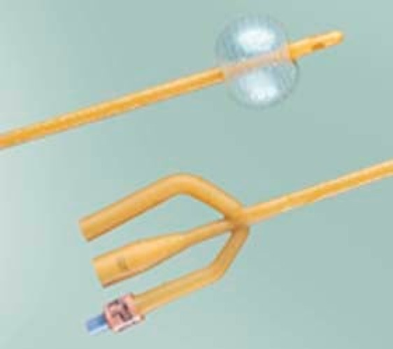 Bard - 0119SI20 Foley Catheter Bardex® I.C. 3-Way Standard Tip 5 cc Balloon 20 Fr. Latex