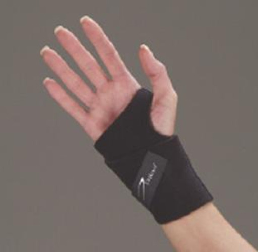 DeRoyal - NE7740-70 Wrist Support Ambidextrous Wristlet Wraparound Neoprene Left or Right Hand Black One Size Fits Most