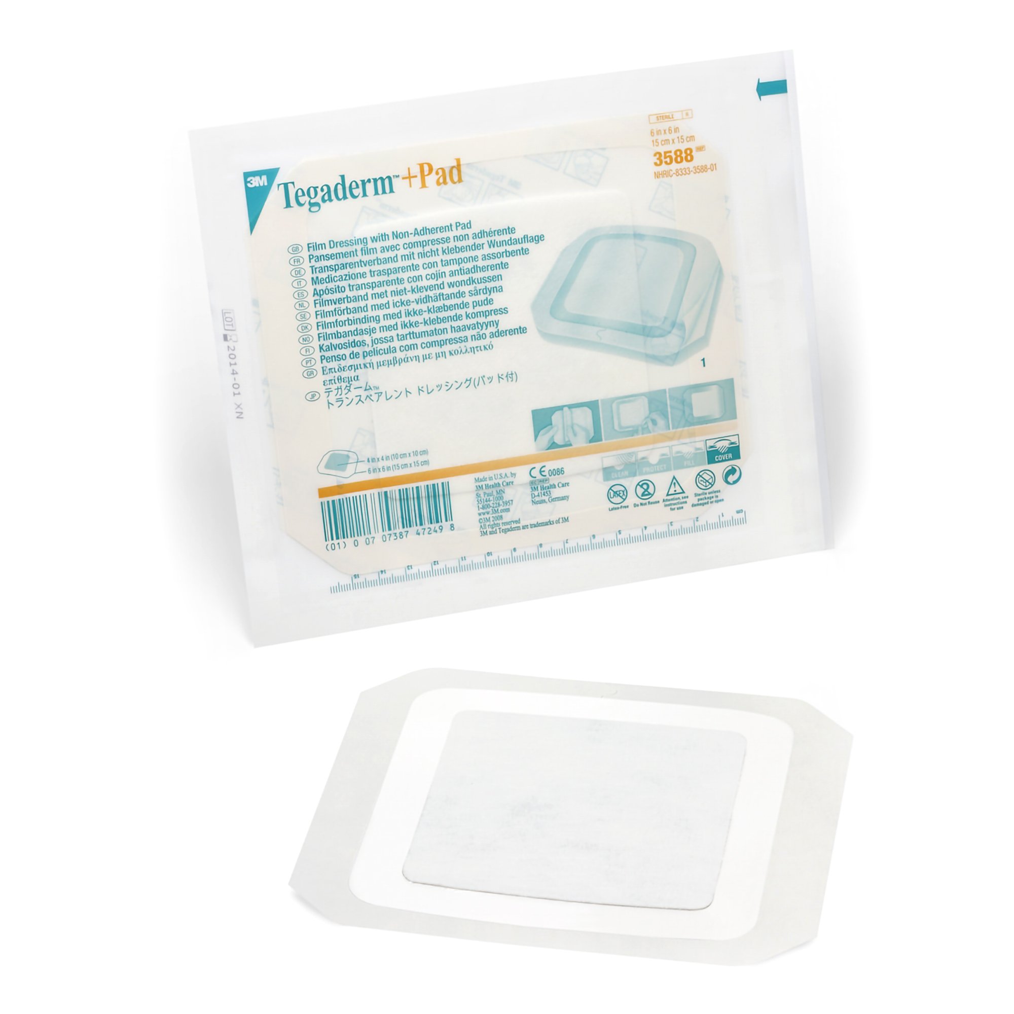 Solventum Corporation - 3588 3M™ Tegaderm™ +Pad Film Dressing with nonadherent Pad