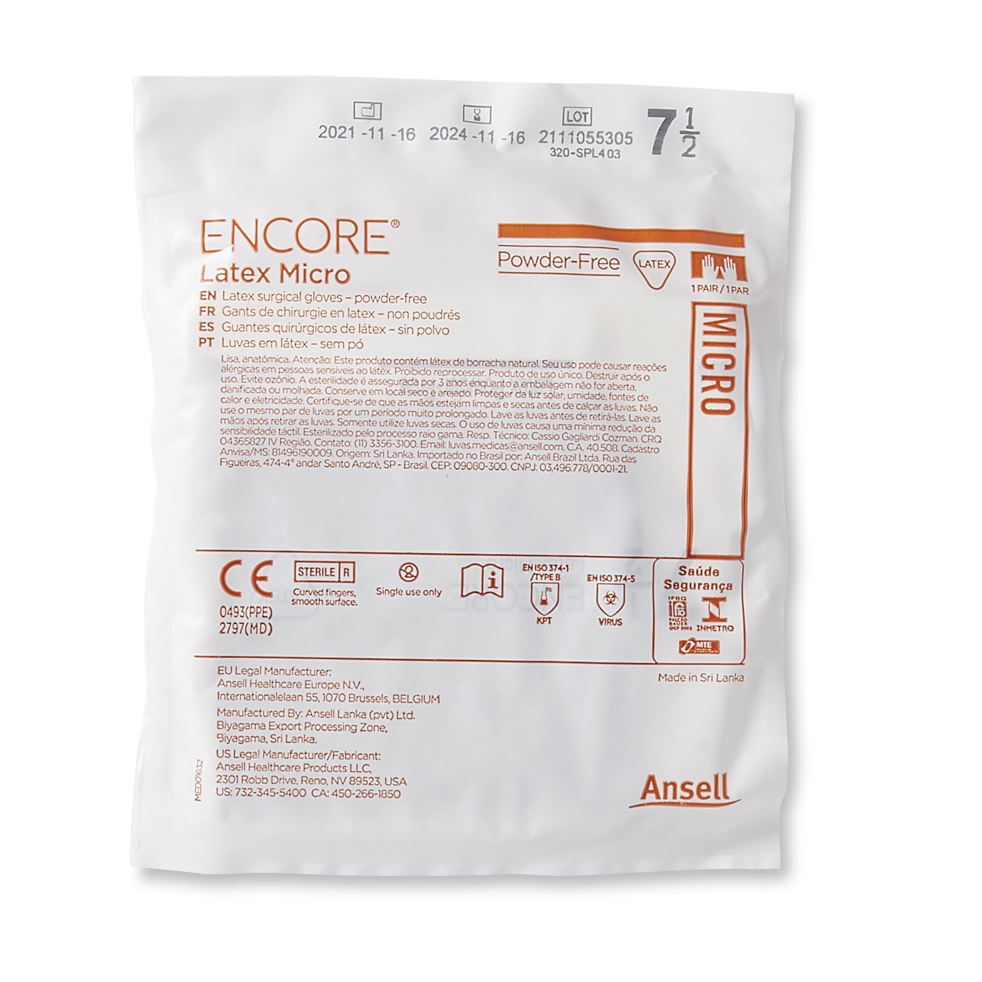 ENCORE Latex Micro Surgical Glove 5787004 by Ansell