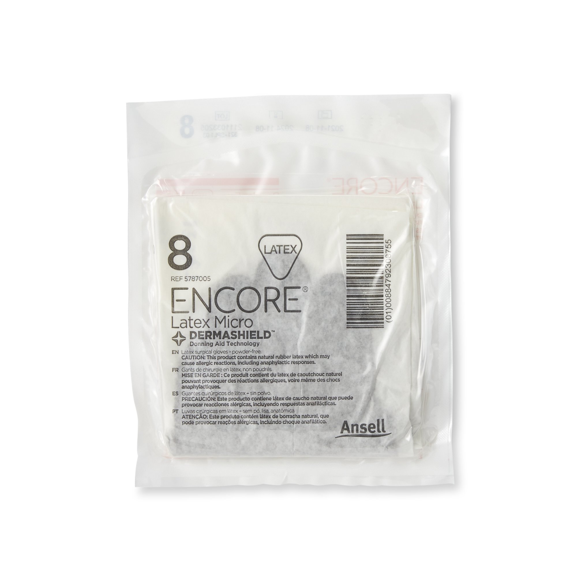 Ansell 5787005 - Encore® Latex Micro Surgical Glove, Size 8, Brown - 1/Each, 50/Box, 200/Case
