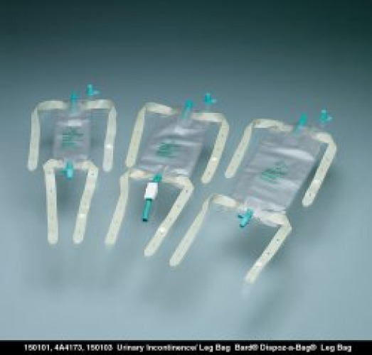 Bard 150103 - Bard® Dispoz-a-Bag® 32 oz. Urinary Leg Bag - 1/Each, 48/Case