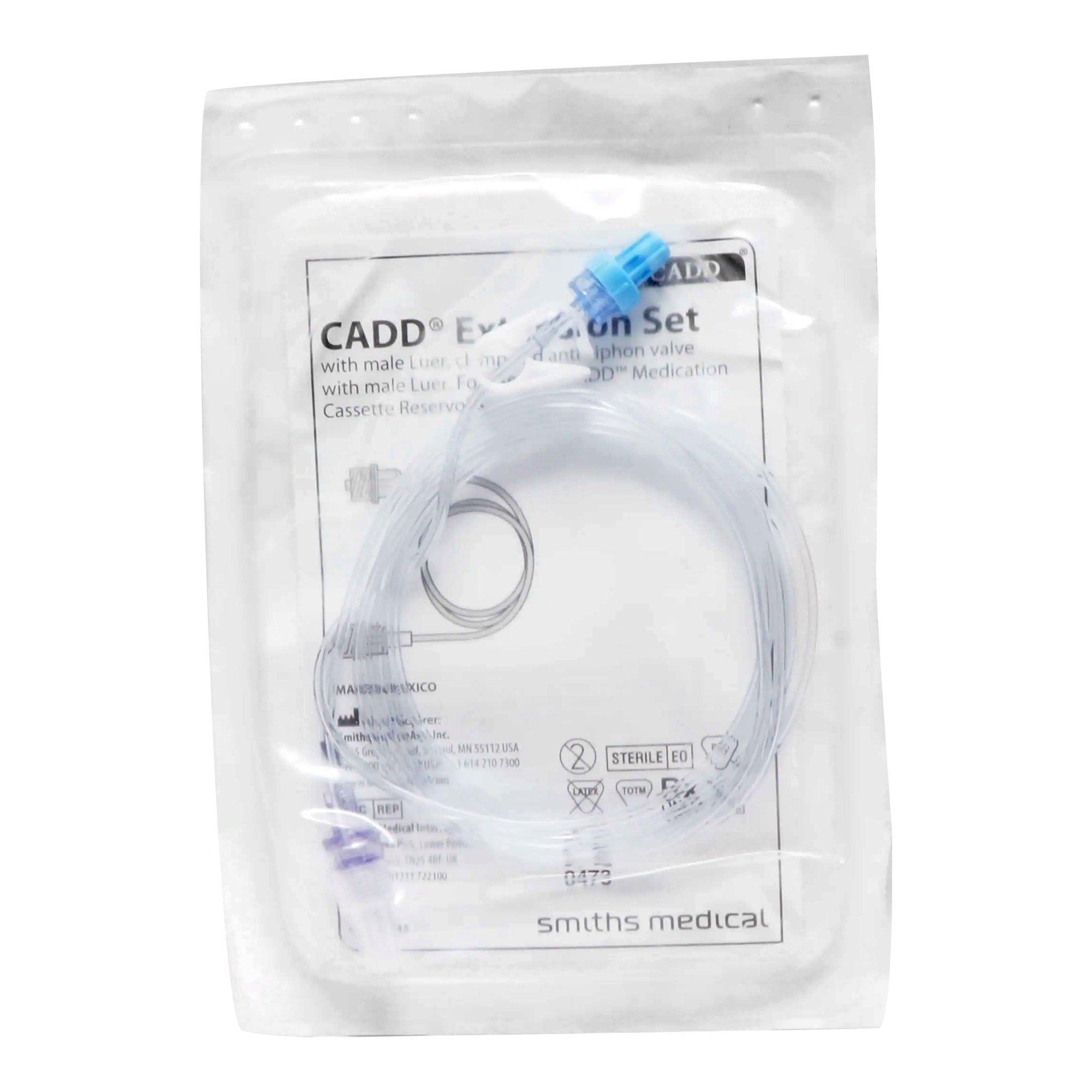 ICU Medical FKA Smiths Medical 21-7047-24 - CADD™ IV Pump Extension Set for Use with CADD™ Medication Cassette Reservoirs - 1/Each, 50/Box
