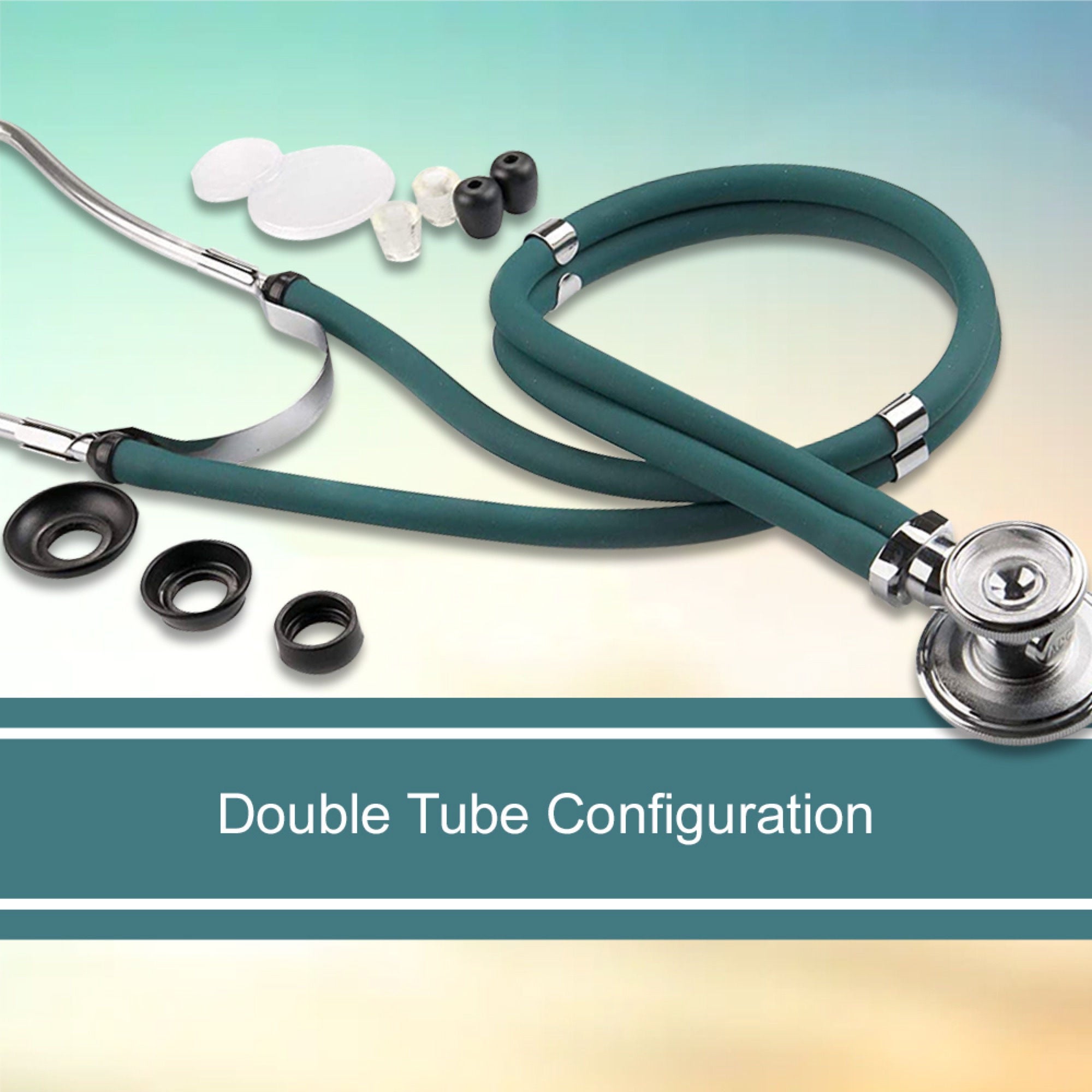 McKesson Brand - 01-641TLGM McKesson Lumeon Sprague Rappaport Stethoscope Double Lumen Teal Blue 641TLGM