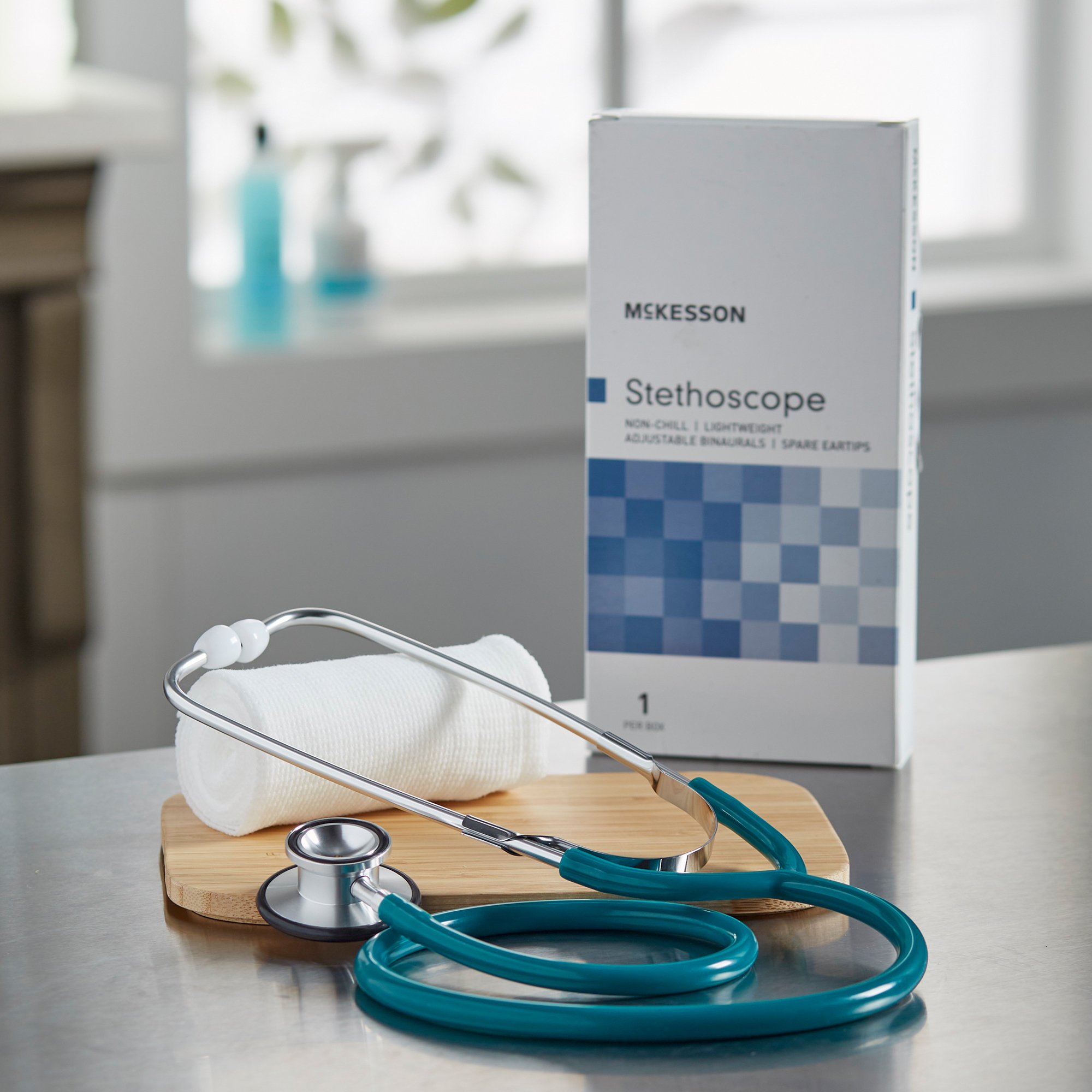 McKesson Brand 01-670TLGM - McKesson Classic Dual Head Stethoscope, Teal - 1/Each