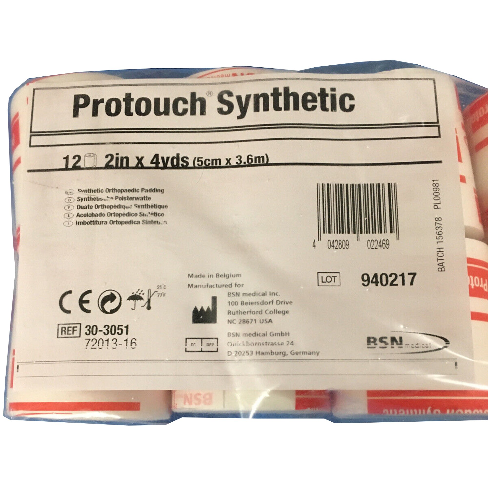 BSN Medical 30-3051 - Protouch® Synthetic White Undercast Cast Padding, 2 Inch x 4 Yard - 12/Pack