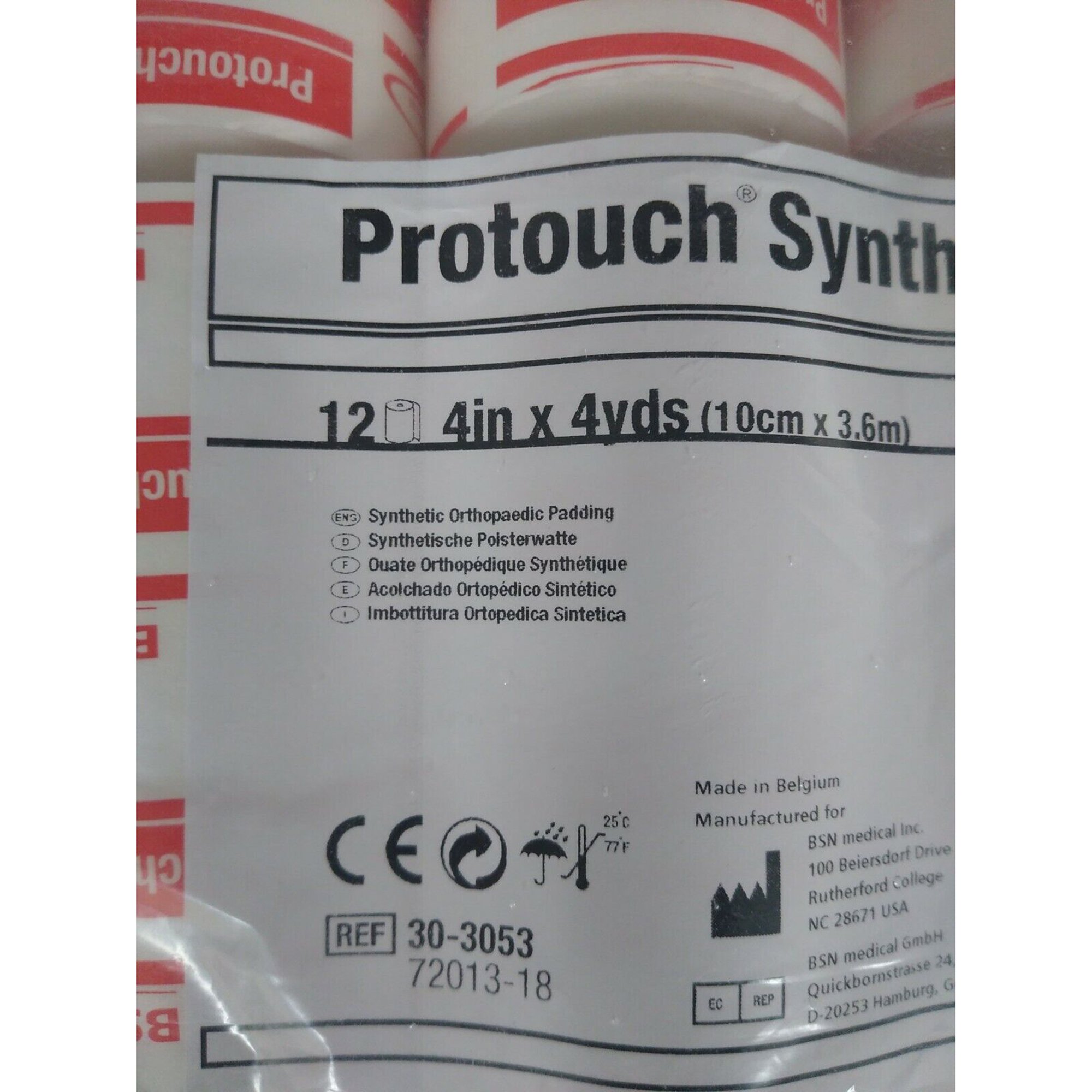 BSN Medical 30-3053 - Protouch® Synthetic White Undercast Cast Padding, 4 Inch x 4 Yard - 1/Each, 12/Pack