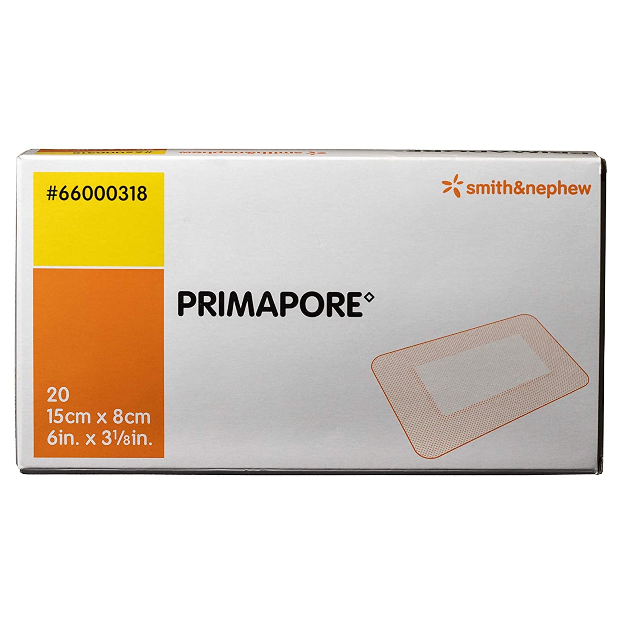 Smith & Nephew - 66000318 Primapore White Adhesive Dressing