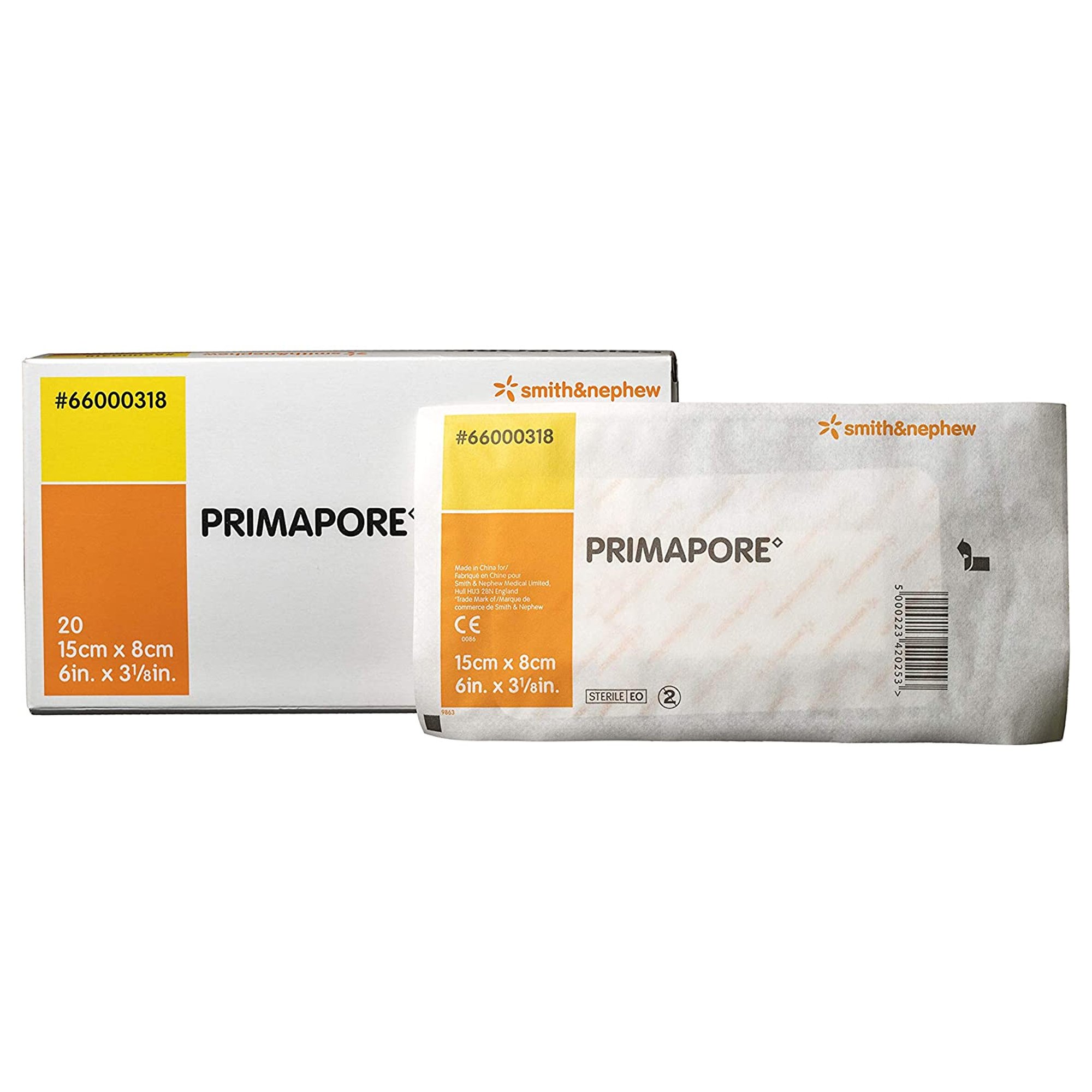 Smith & Nephew - 66000318 Primapore White Adhesive Dressing