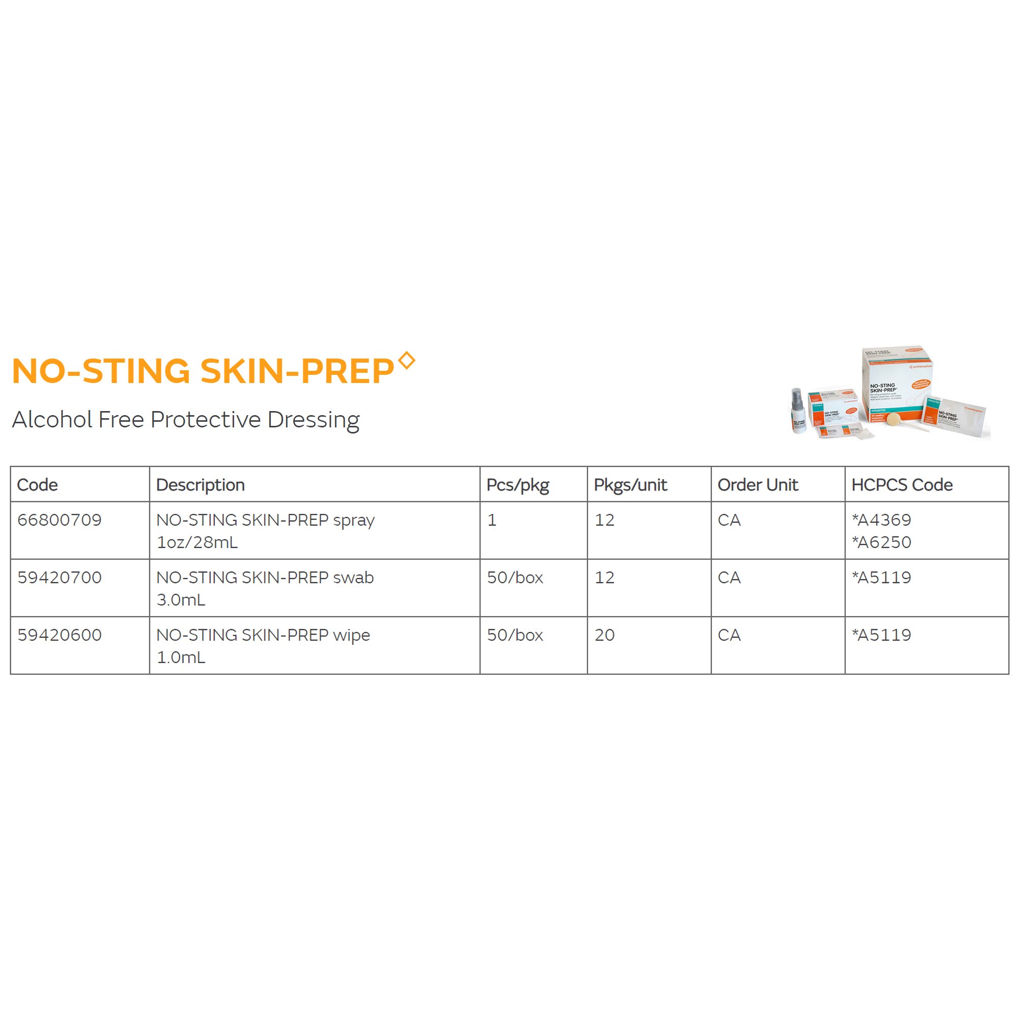 Smith & Nephew - 59420600 No-Sting Skin-Prep™ Prep Pad
