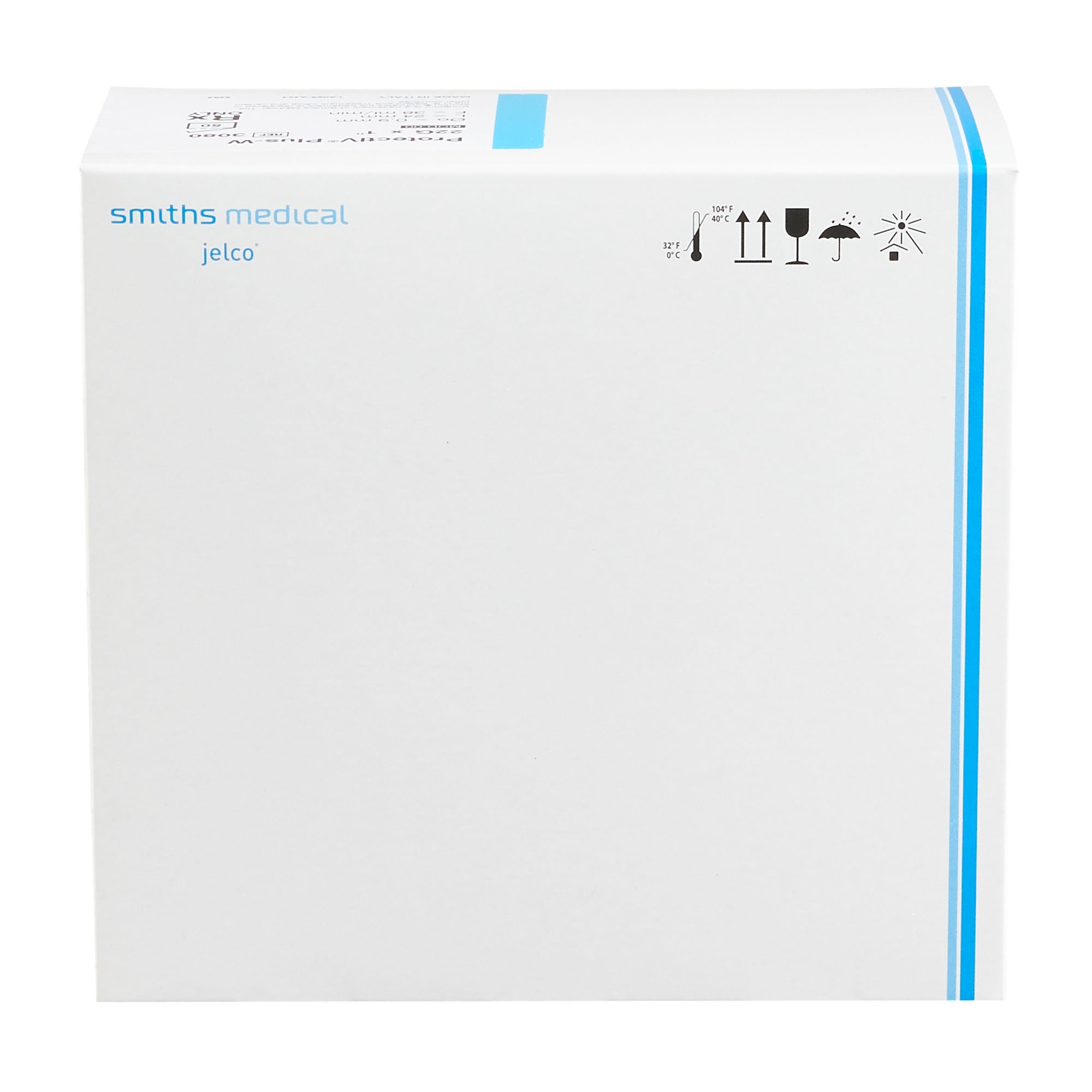 ICU Medical FKA Smiths Medical - 308000 Peripheral IV Catheter Protectiv® Plus-W 22 Gauge 1 Inch Polyurethane Winged Hub Non Blood Control Sliding Safety