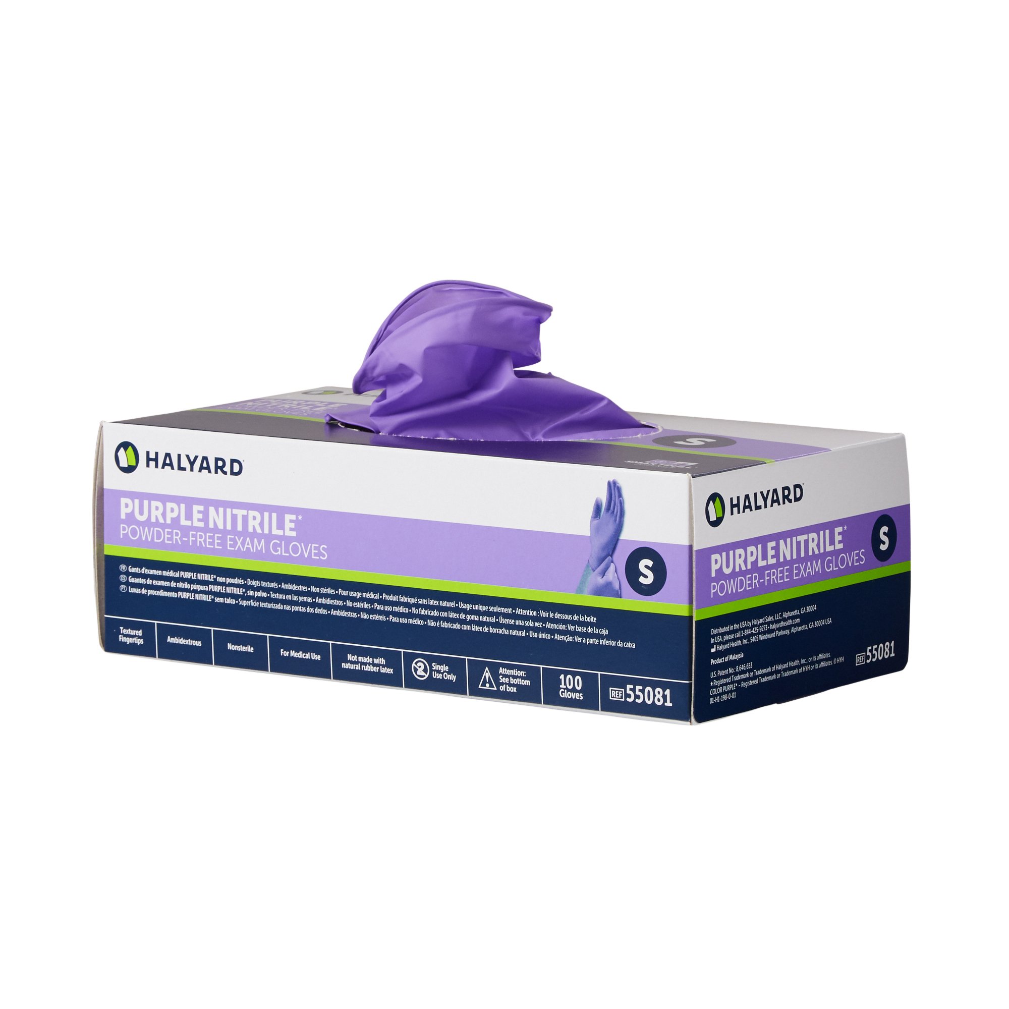 O&M Halyard Inc - 55081 Purple Nitrile® Exam Glove