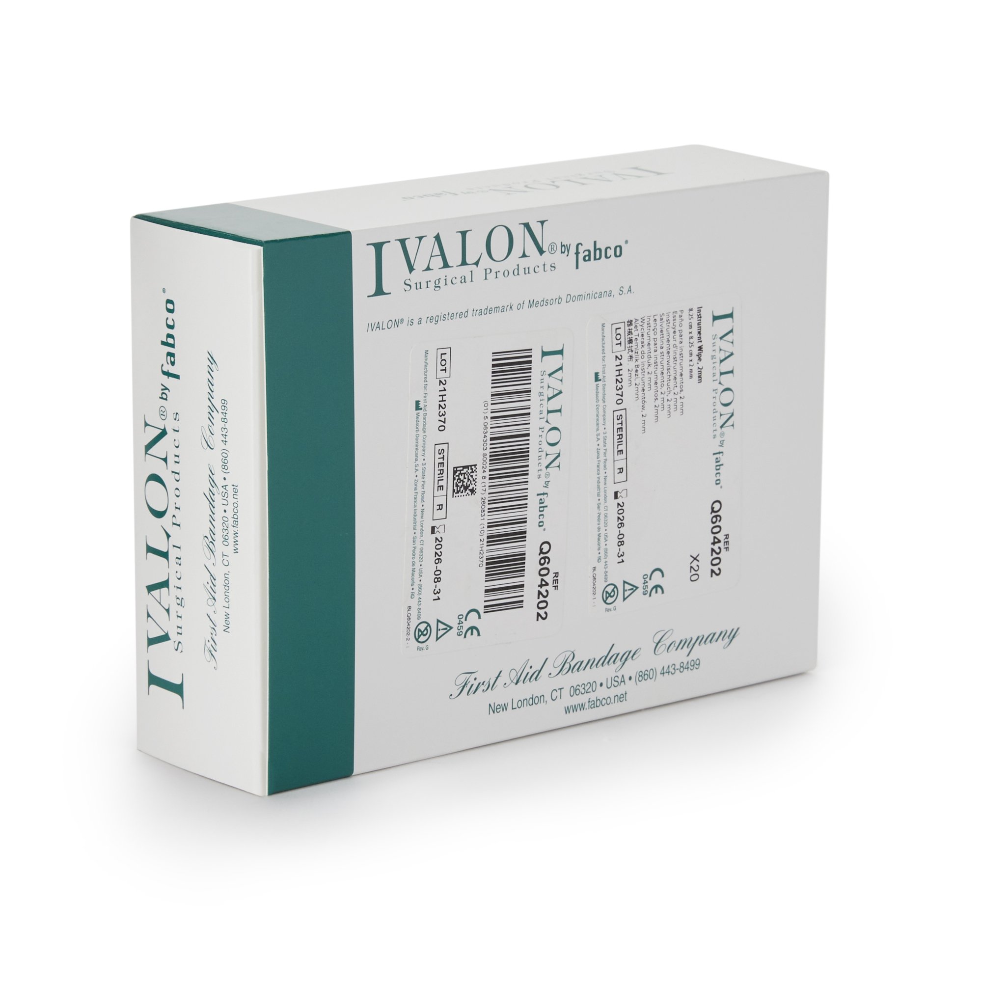First Aid Q604202 - Ivalon® Instrument Wipe - 20/Box