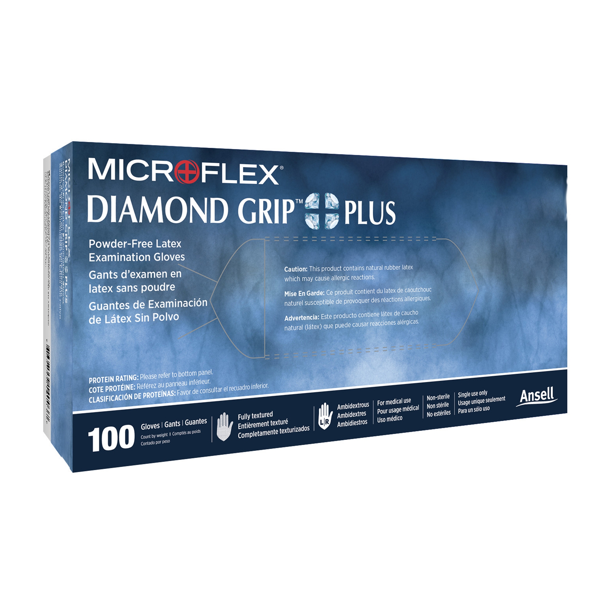 Microflex Medical - DGP-350-L Microflex® Diamond Grip Plus™ Latex Gloves