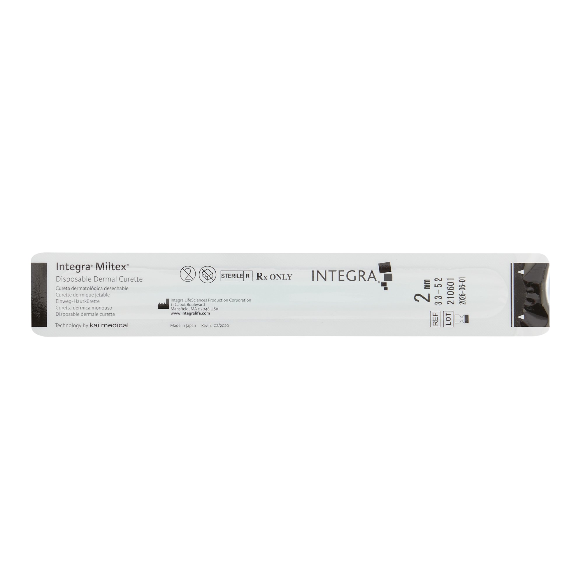 Integra Lifesciences 33-52 - Miltex® Dermal Curette - 1/Each, 50/Box