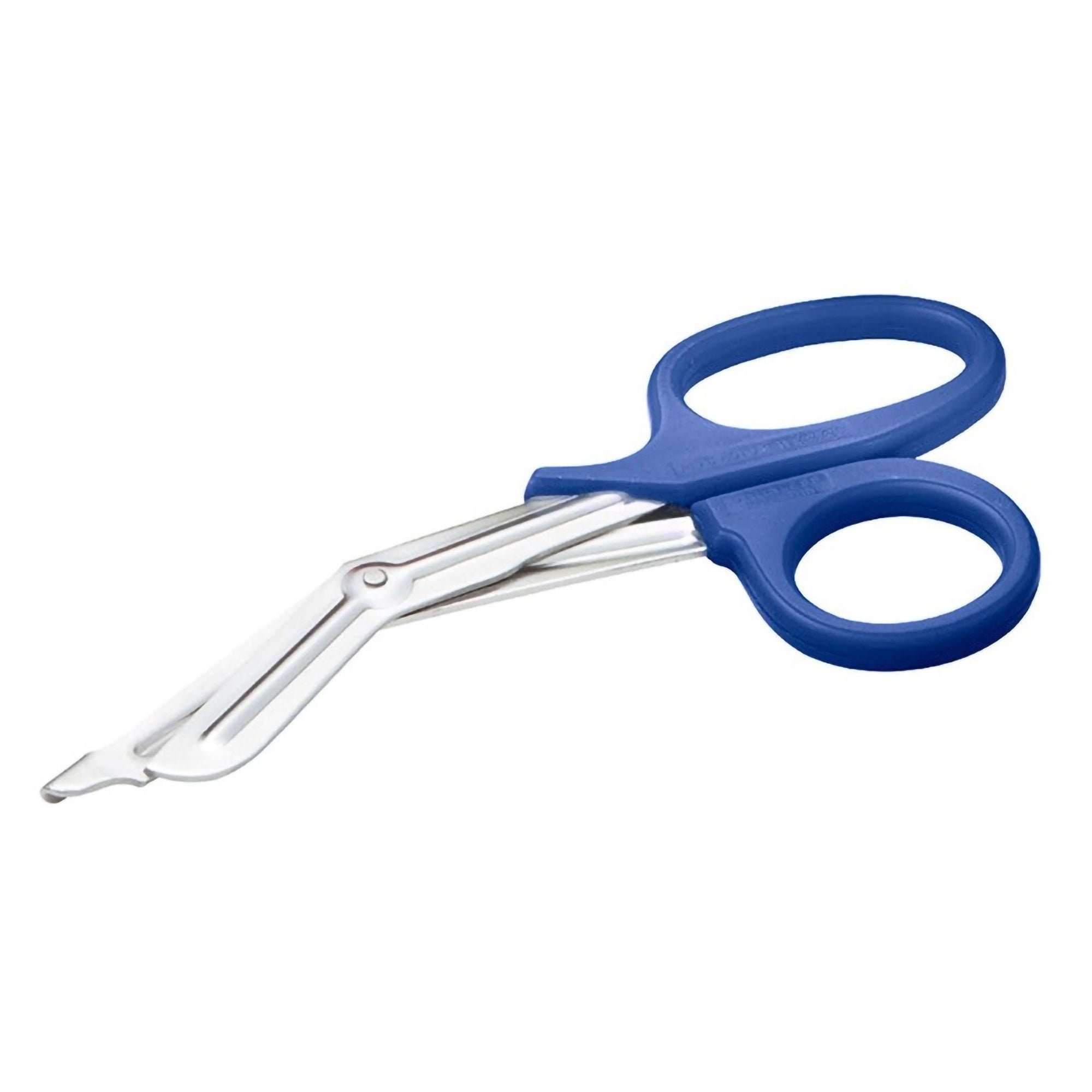 American Diagnostic Corp - 320RB Trauma Shears Medicut® 7-1/4 Inch Length Floor / Office Grade Stainless Steel / Plastic NonSterile Blue Finger Ring Handle Angled Blunt Tip / Blunt Tip