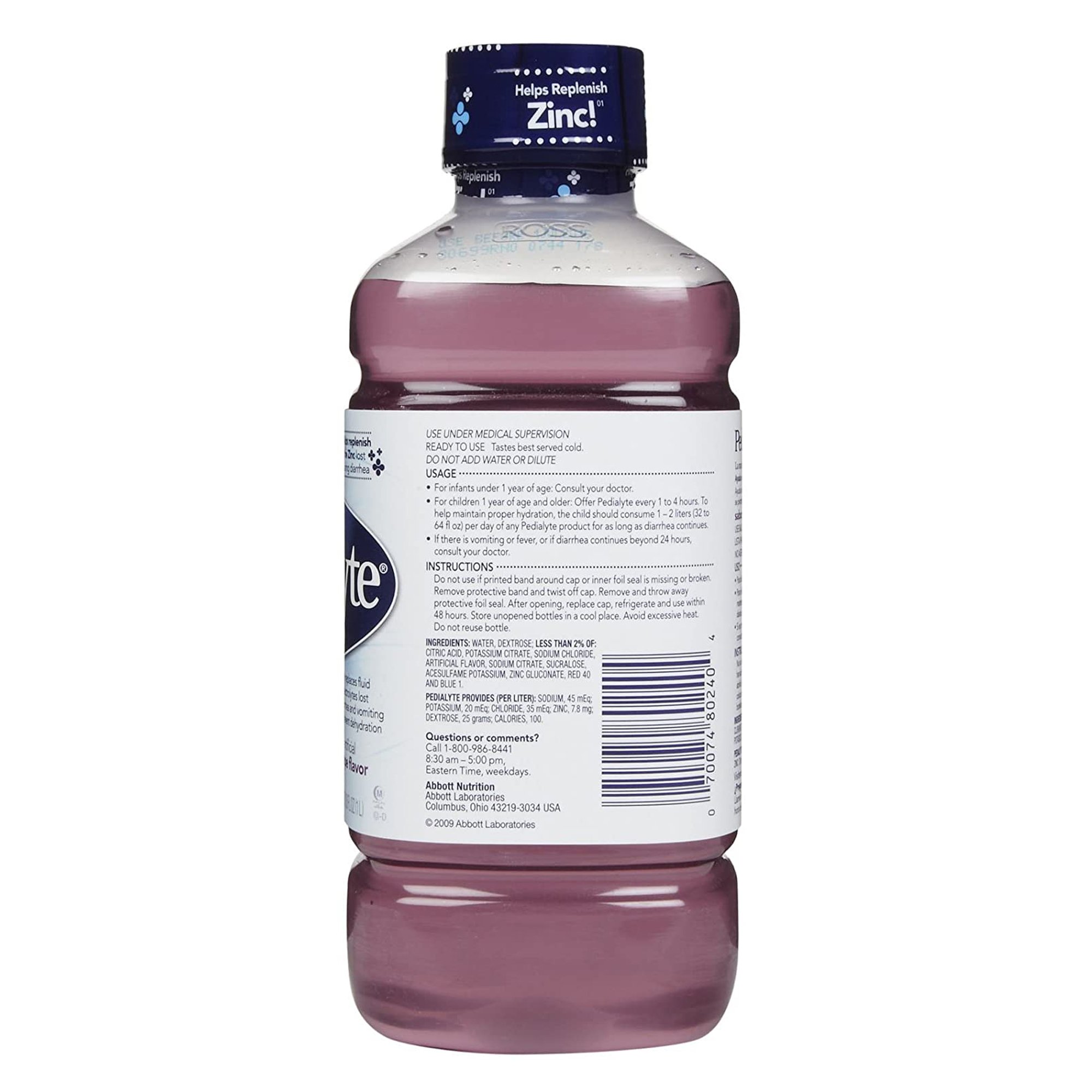 Abbott Nutrition - 00240 Pedialyte® Grape Electrolyte Solution