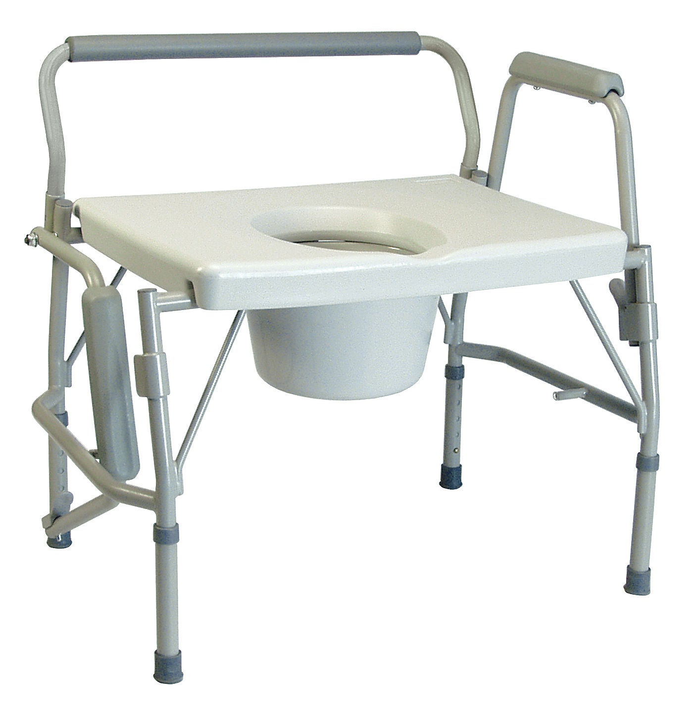 Graham-Field - 6438A 3-in-1 Commode Chair Lumex® Imperial Collection Drop Arms Steel Frame Removable Backrest 25-1/2 Inch Seat Width 600 lbs. Weight Capacity