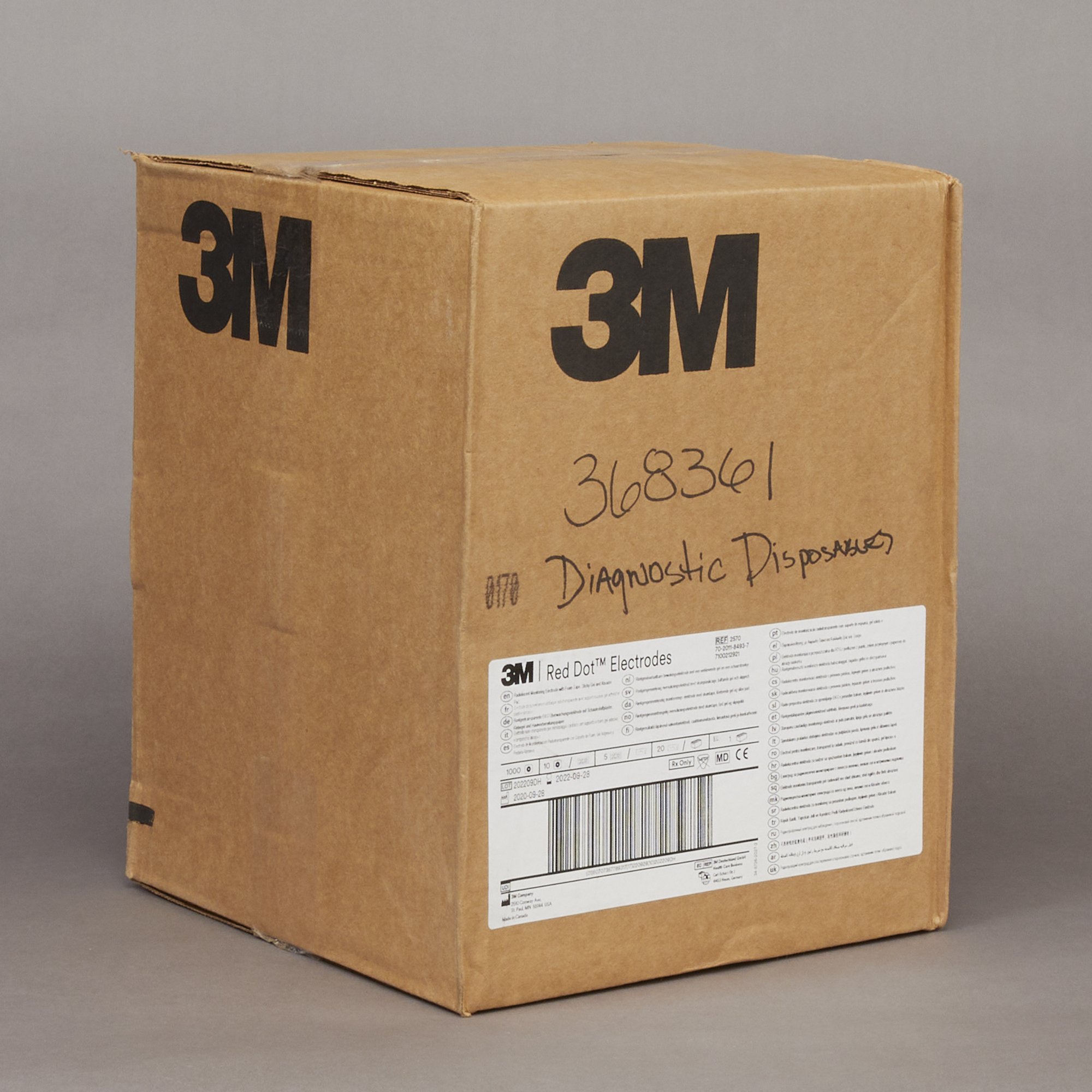 Solventum Corporation 2570 - 3M™ Red Dot™ EKG Snap Electrode - 50/Bag, 1000/Case