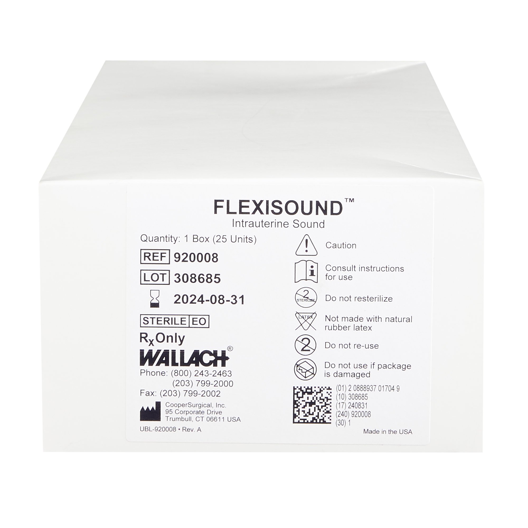 Cooper Surgical 920008 - Wallach Surgical Devices Uterine Sound - 25/Box