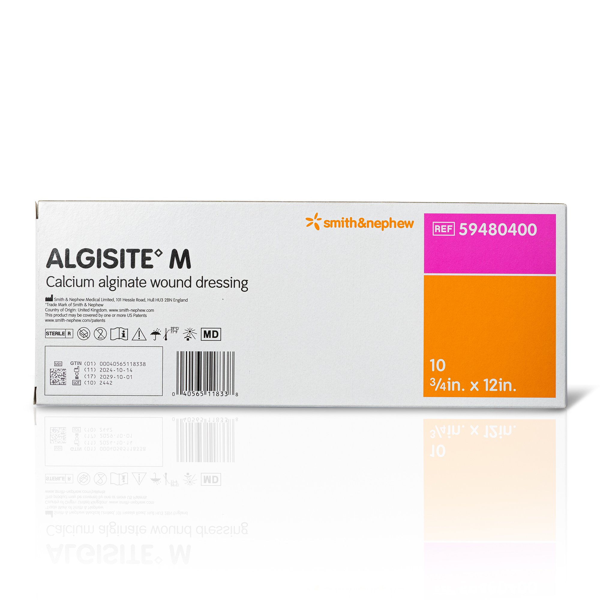 Smith & Nephew 59480400 - AlgiSite M Alginate Dressing, ¾ x 12 inch - 1/Each, 10/Box, 60/Case