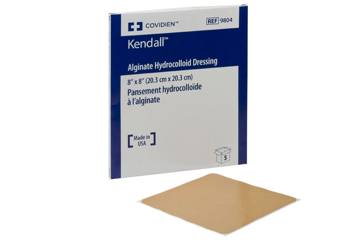 Cardinal - 9801- Thin Hydrocolloid Dressing Kendall™ Film Backing 4 X 4 Inch Square Hydrocolloid / Alginate