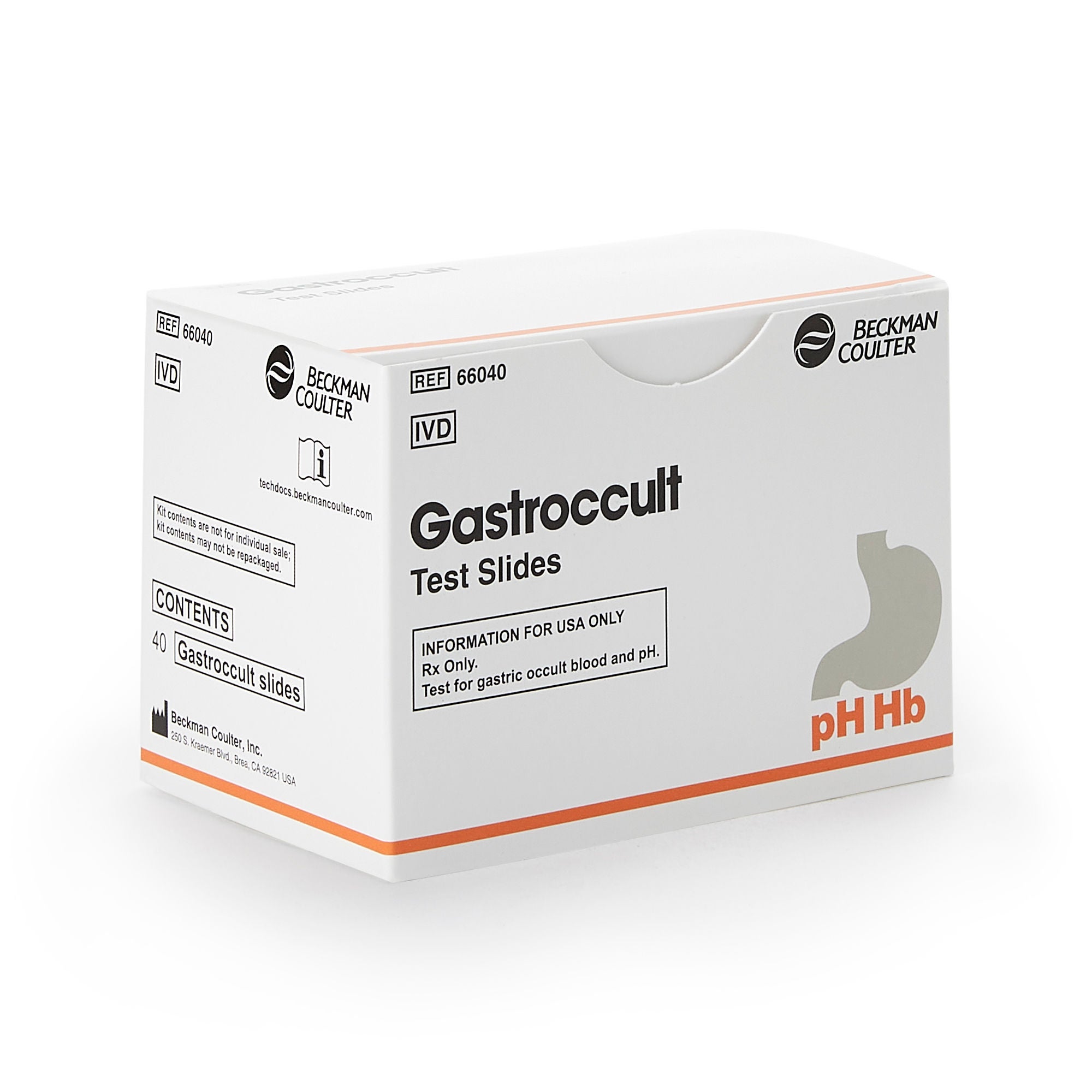 Hemocue - 66040A Cancer Screening Test Kit Gastroccult® Gastric Occult Blood and pH Test 40 Tests CLIA Waived