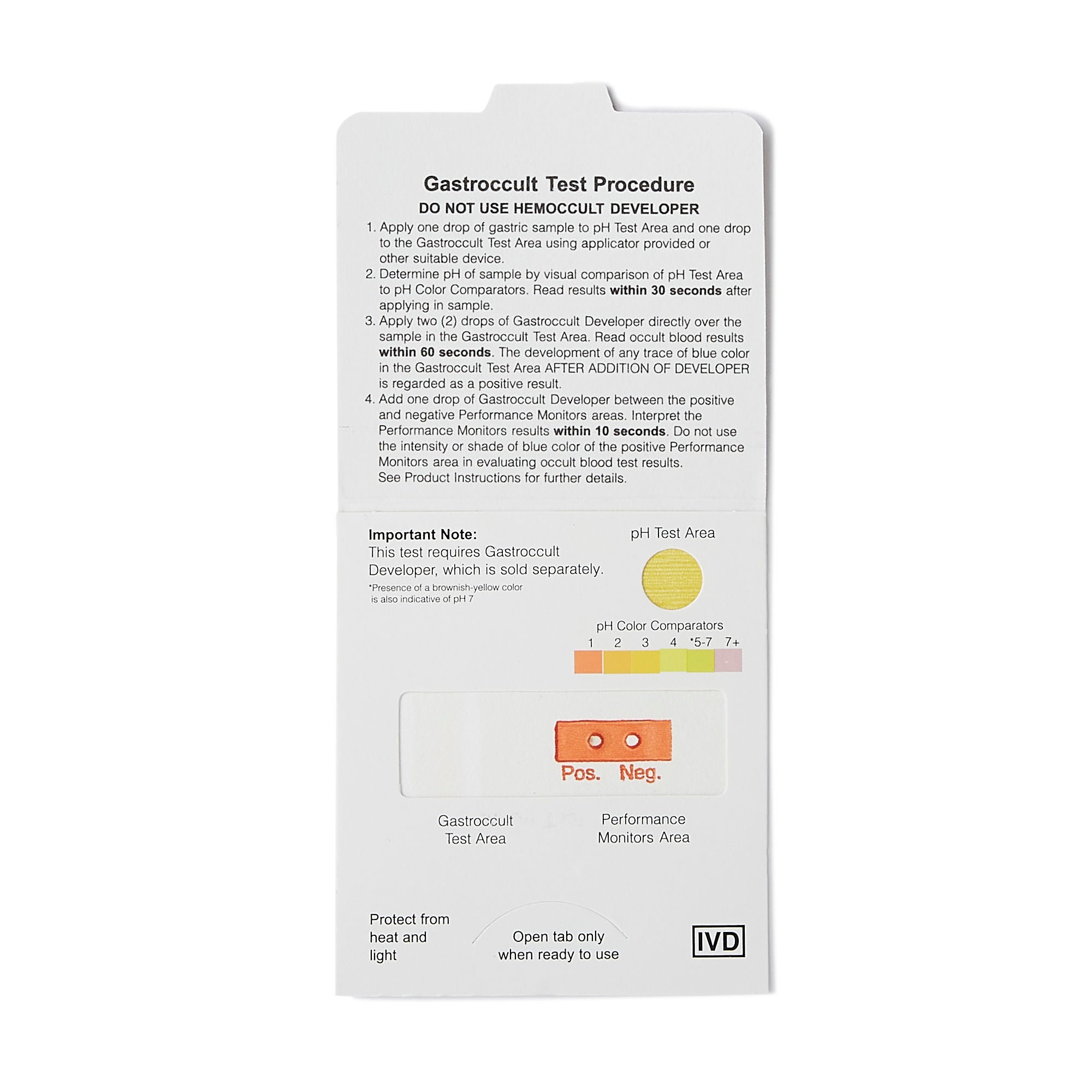 Hemocue - 66040A Cancer Screening Test Kit Gastroccult® Gastric Occult Blood and pH Test 40 Tests CLIA Waived