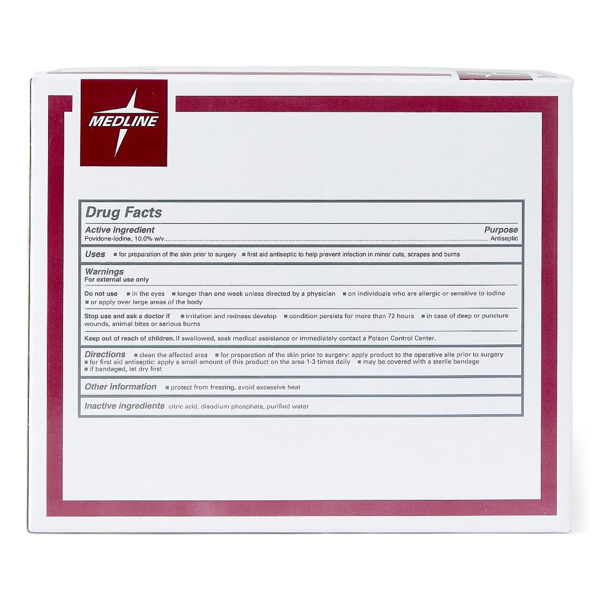 Medline MDS093901 - Medline Povidone Iodine Swabsticks - 1/Each, 50/Box, 500/Case
