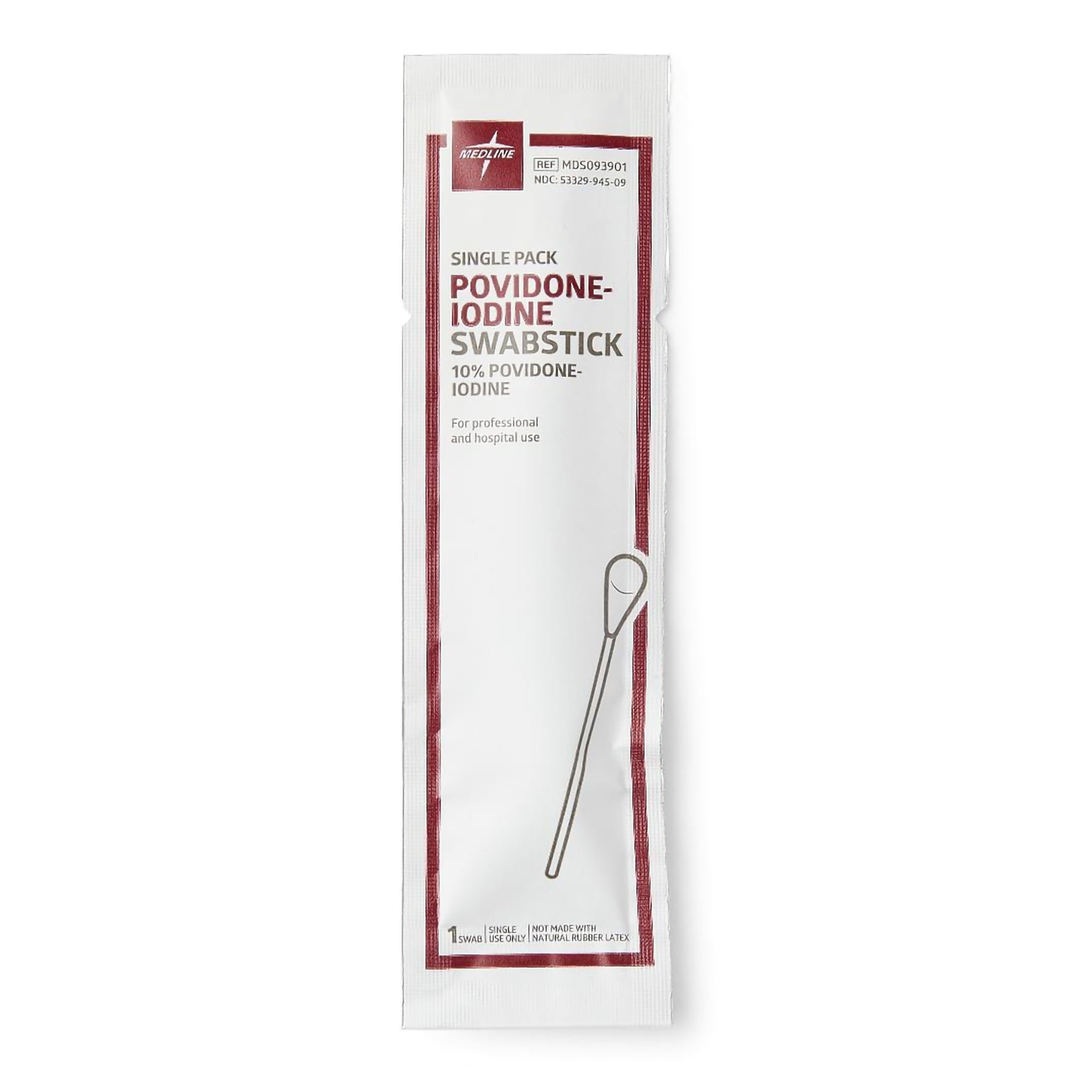 Medline MDS093901 - Medline Povidone Iodine Swabsticks - 1/Each, 50/Box, 500/Case