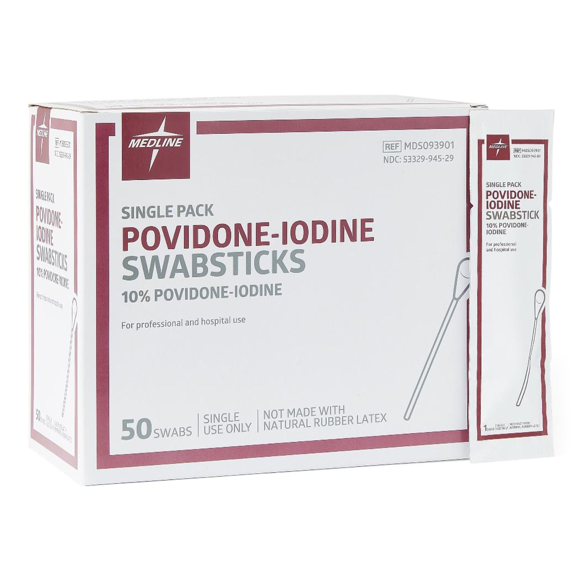 Medline - MDS093901 Medline Povidone Iodine Swabsticks
