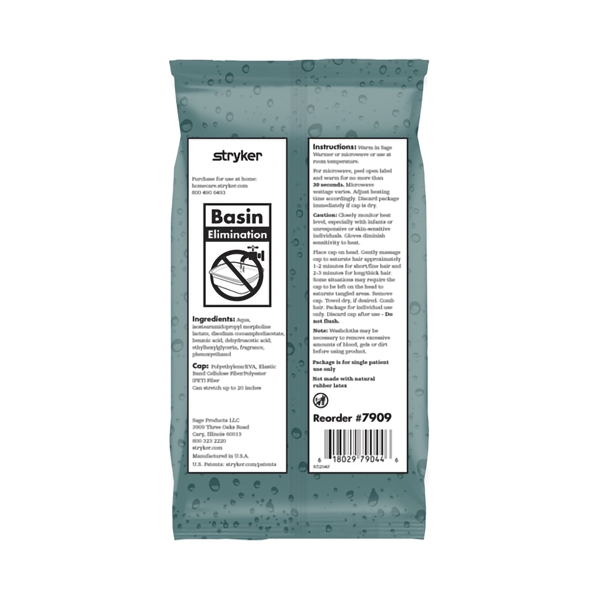 Sage Products - 7909 Comfort® Rinse-Free Shampoo Cap