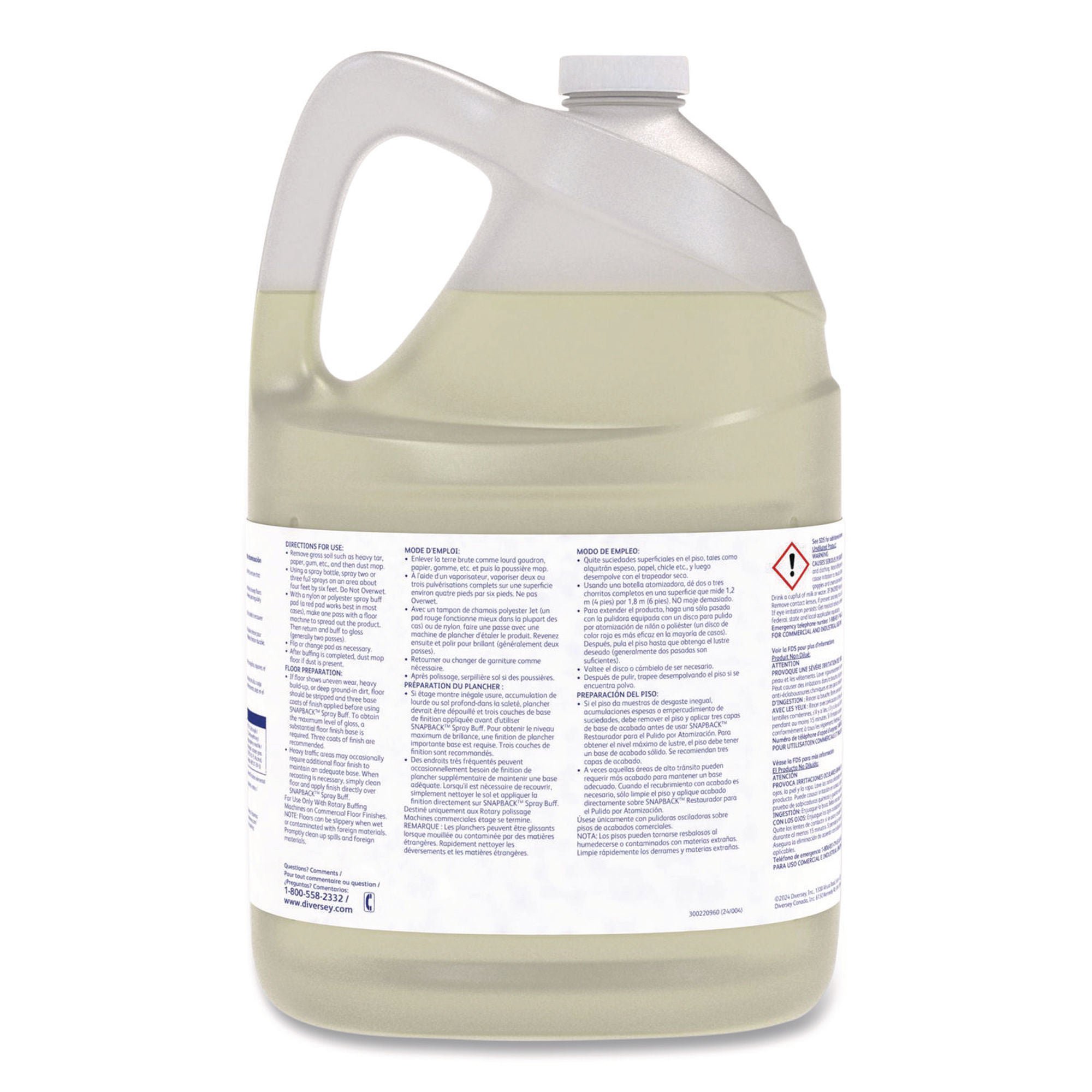 Essendant Co-United Stationers - DVS101109740 Floor Finish Diversey™ Snapback™ Liquid 1 gal. Jug Mild Scent Manual Pour