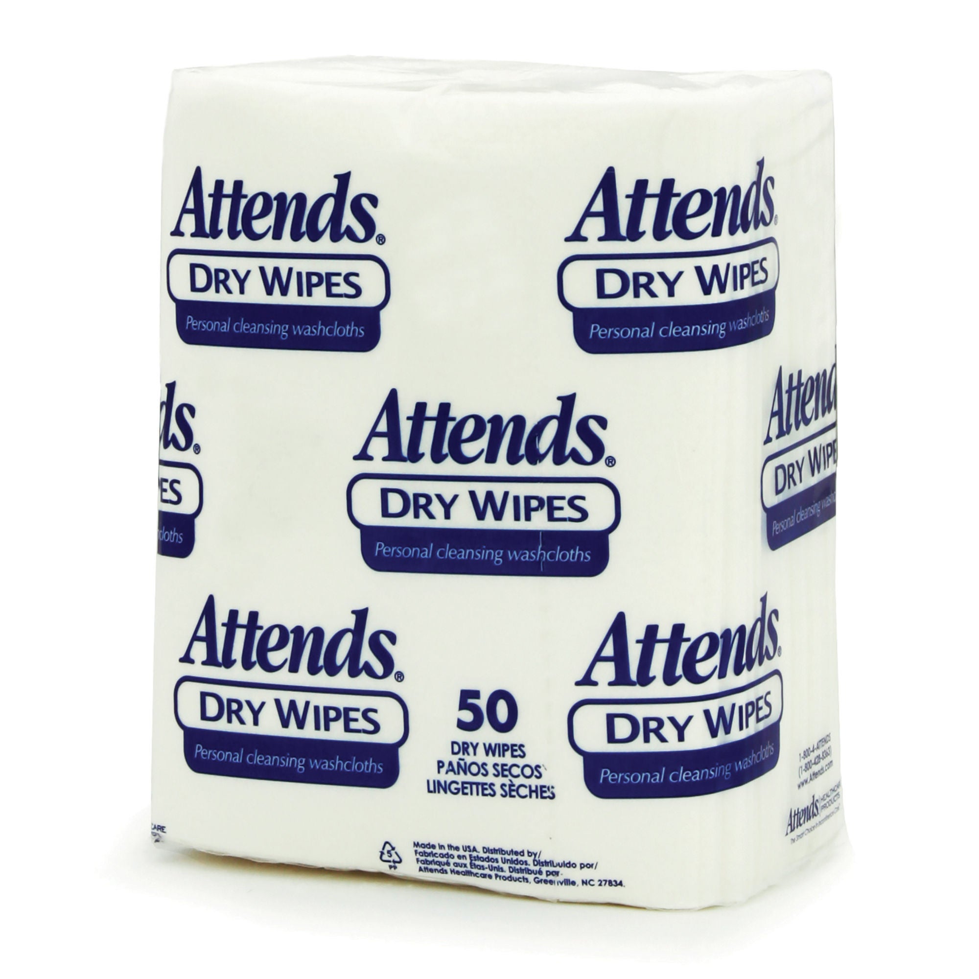 Attends Healthcare Products - 2503 Washcloth Quickables® 10 X 13 Inch White Disposable