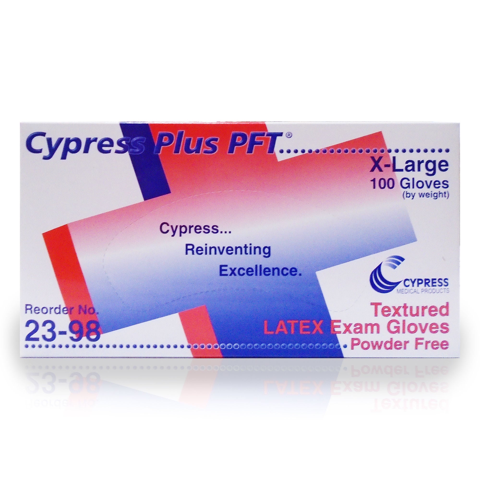 McKesson Brand - 23-98 Exam Glove Cypress Plus® PFT X-Large 100 per Box NonSterile Latex Standard Cuff Length Fully Textured Ivory Not Rated