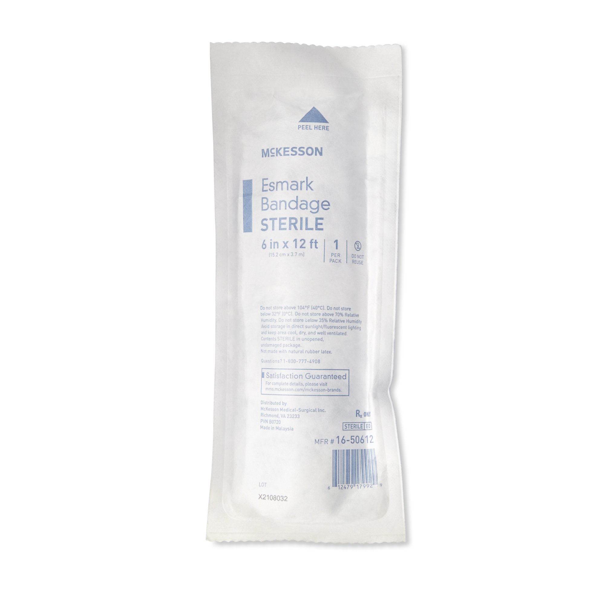 McKesson Brand 16-50612 - McKesson No Closure Esmark Compression Bandage, 6 Inch x 4 Yard - 1/Each, 20/Case