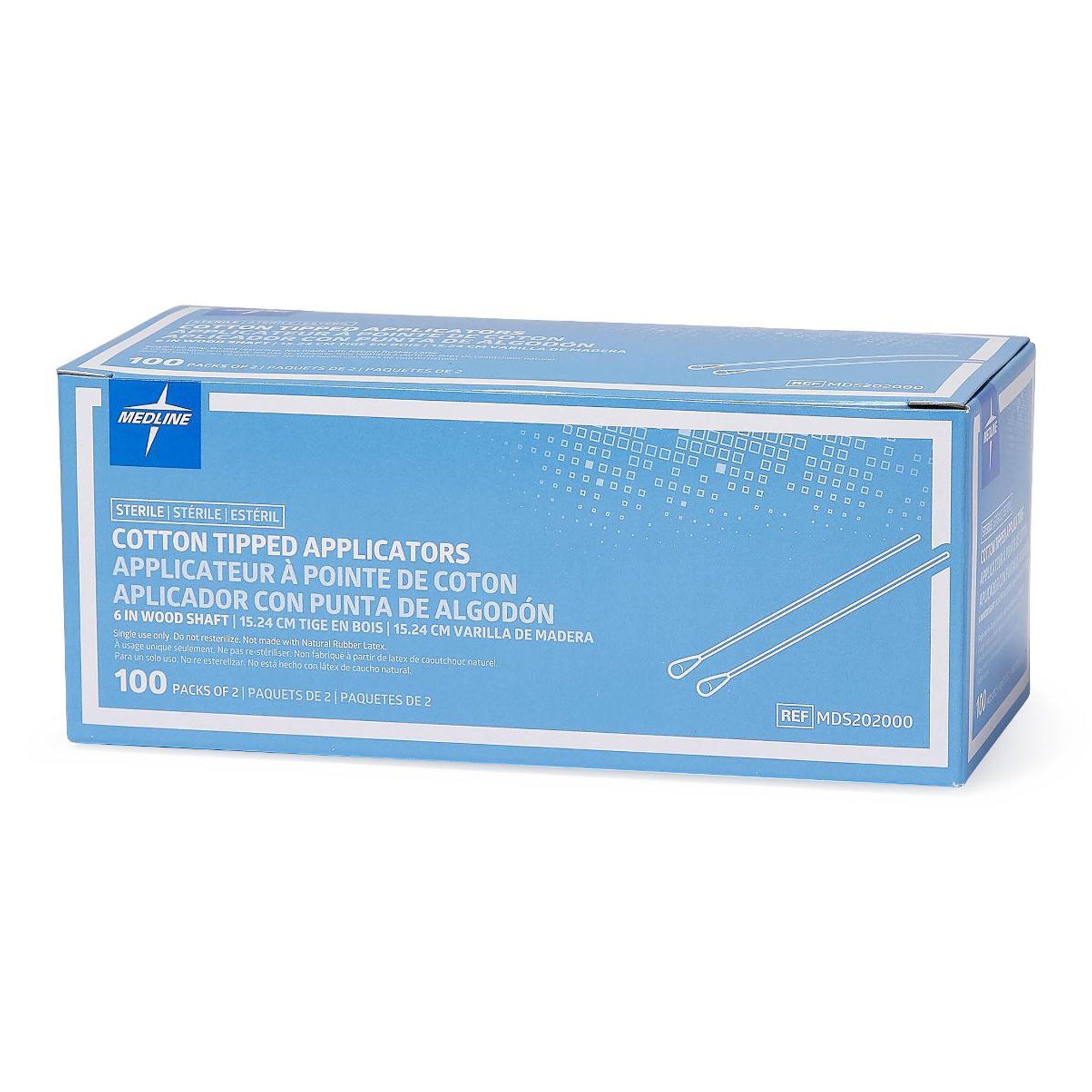 Medline MDS202000 - Medline® Swabstick, 100 Packs per Box - 1/Pack, 100/Box, 1000/Case