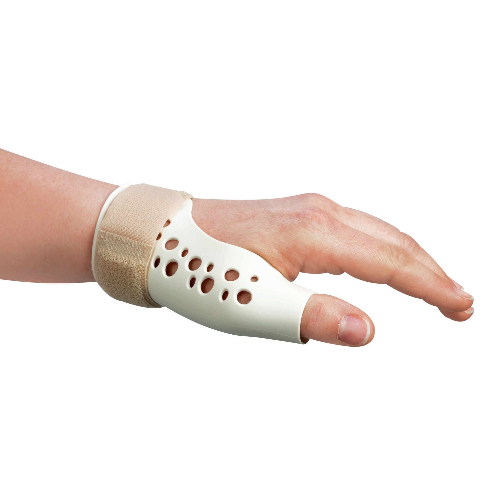 Alimed - 2970002079 Thumb Spica Splint European Adult Medium Hook and Loop Strap Closure Left Hand White