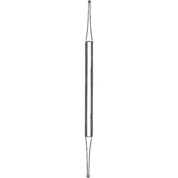 Sklar - 98-505 Excavator Curette Merit™ 5-1/2 Inch Length Double-ended Solid Octagon Handle 1 mm Tip / 2 mm Tip Straight Blunt Round Cup Tip