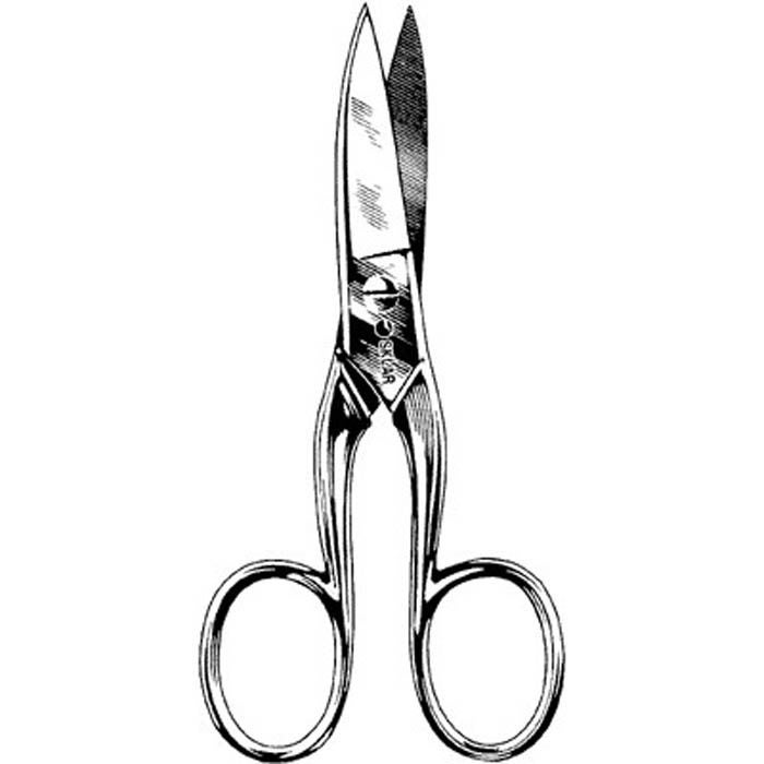 Sklar - 97-1235 Nail Scissors Straight Jaws 3-1/2 Inch Length Stainless Steel